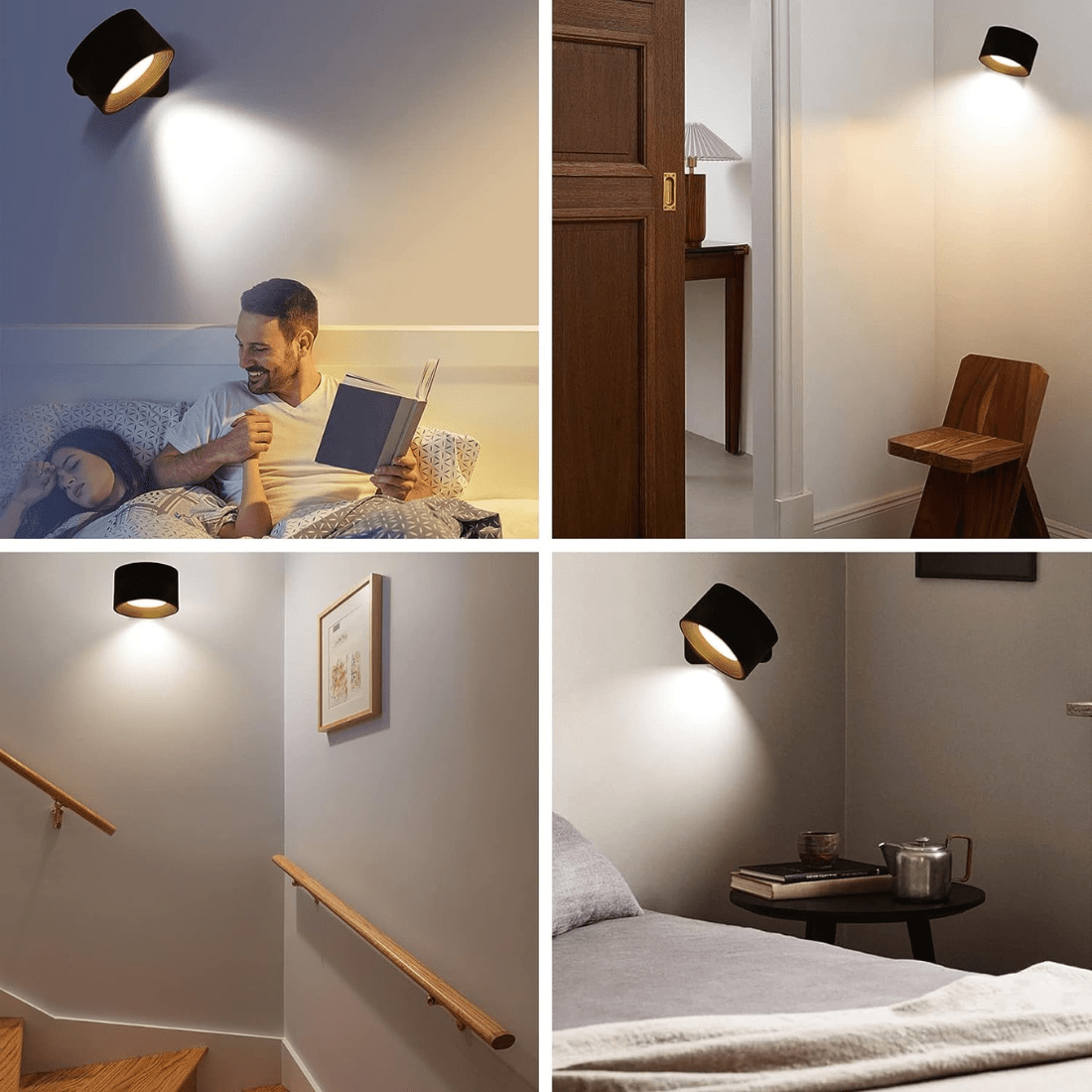 Lampada da parete wireless ricaricabile a 360° - - home home & garden lampada lampada parete parete ricaricabile Væglamper wireless - Concept Palermo