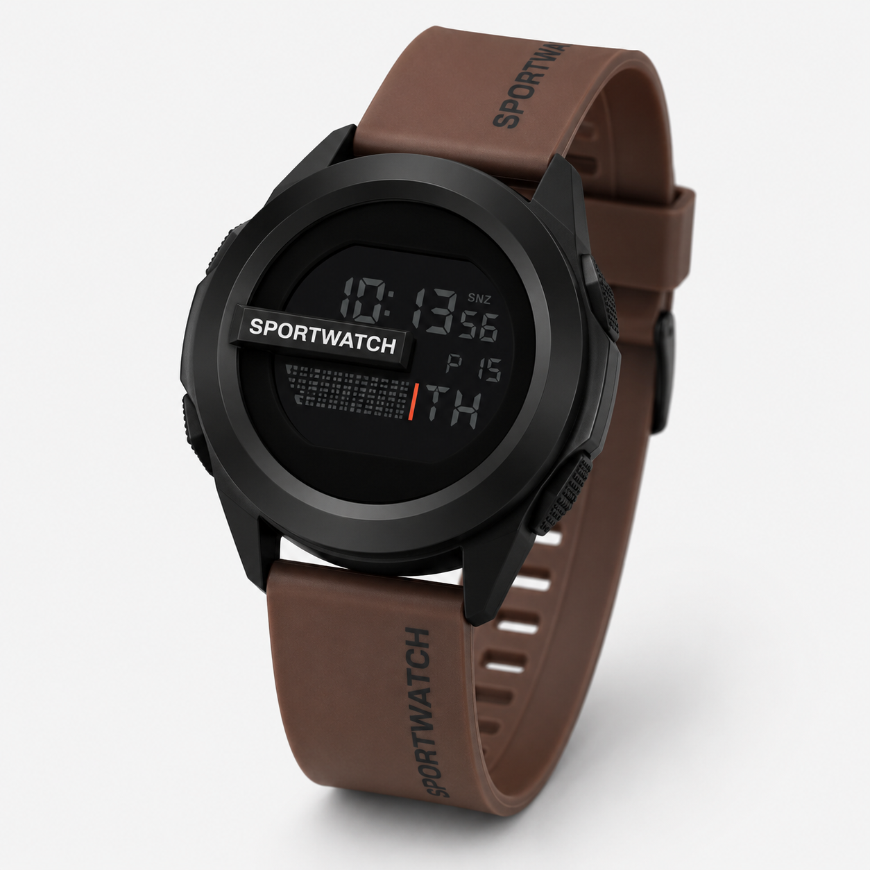 Orologio Digitale Sportivo Uomo Nero Impermeabile 5ATM, Cinturino Silicone - Caffè - accessoires affidabile avventura digitale digitale impermeabile horloges impermeabile ogni uomo watches - Concept Palermo