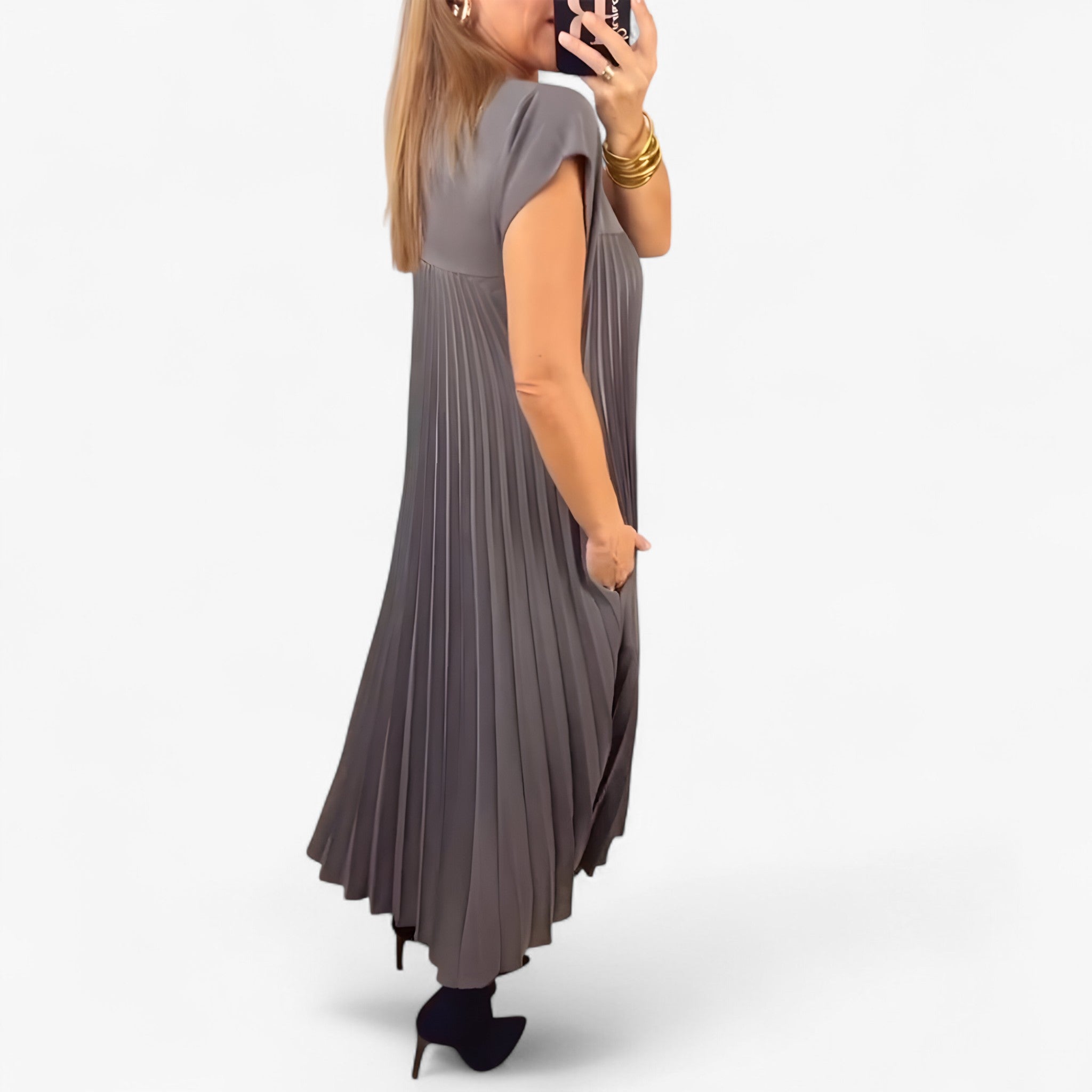 Vestito Senza Maniche con Pieghe Donna - - donna dresses maniche pieghe vestito vestito maniche - Concept Palermo