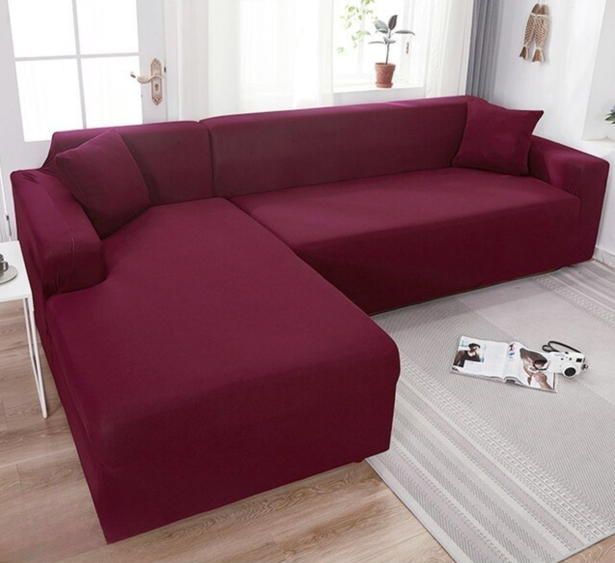 Copridivano Elastico SofCove Idrorepellente Lavabile per Divani 2, 3 o 4 Posti - Vino rosso - copridivano cover durata elastic band elastico home & garden idrorepellente lavabile prolunga Sofa Sofa cover sofcove Washable cover - Concept Palermo