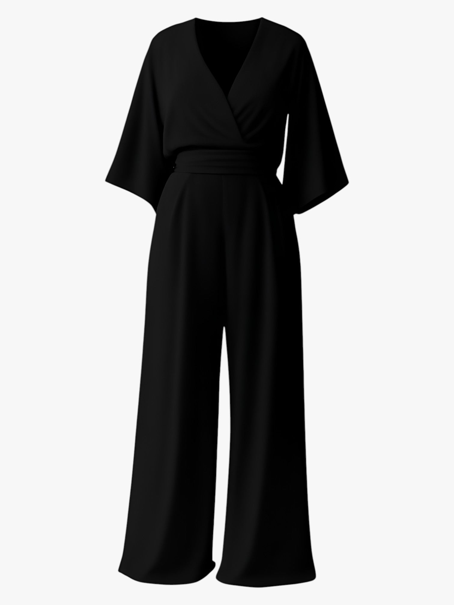 Tuta da donna elegante in cotone nero con cappuccio, vestibilità comoda, taglie dalla S alla XL - Nero - abbigliamento casual abbigliamento donna completo elegante donna jumpsuit con tasche jumpsuit con V-ausschnitt jumpsuit da cerimonia jumpsuit elegante jumpsuit estivo moda femminile one-pieces taglio ampio delle gambe tuta tuta donna - Concept Palermo
