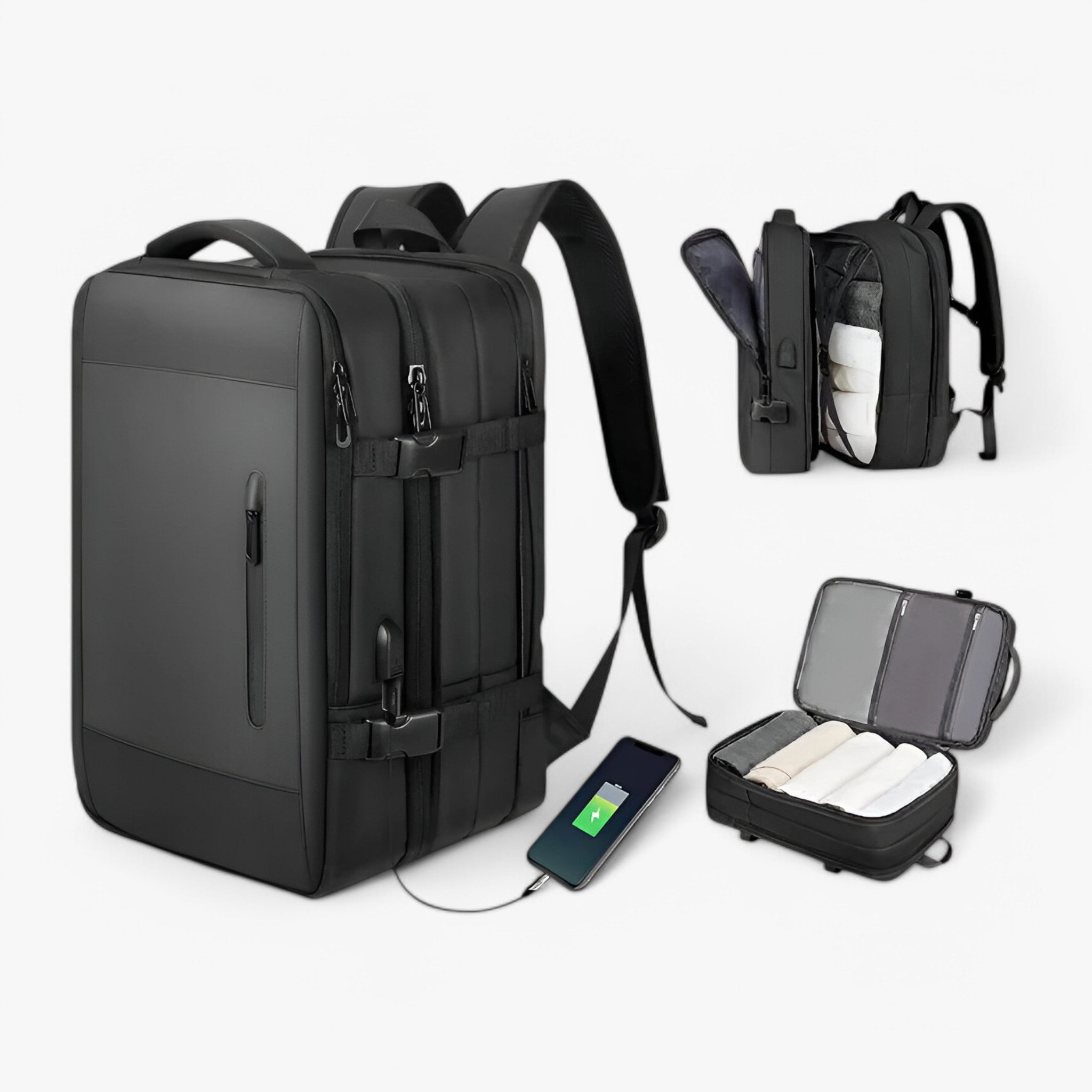 Borsa da viaggio grande - Resistente e spaziosa Donna - Nero - accessoires bags borsa borsa viaggio donna resistente spaziosa tassen viaggio - Concept Palermo