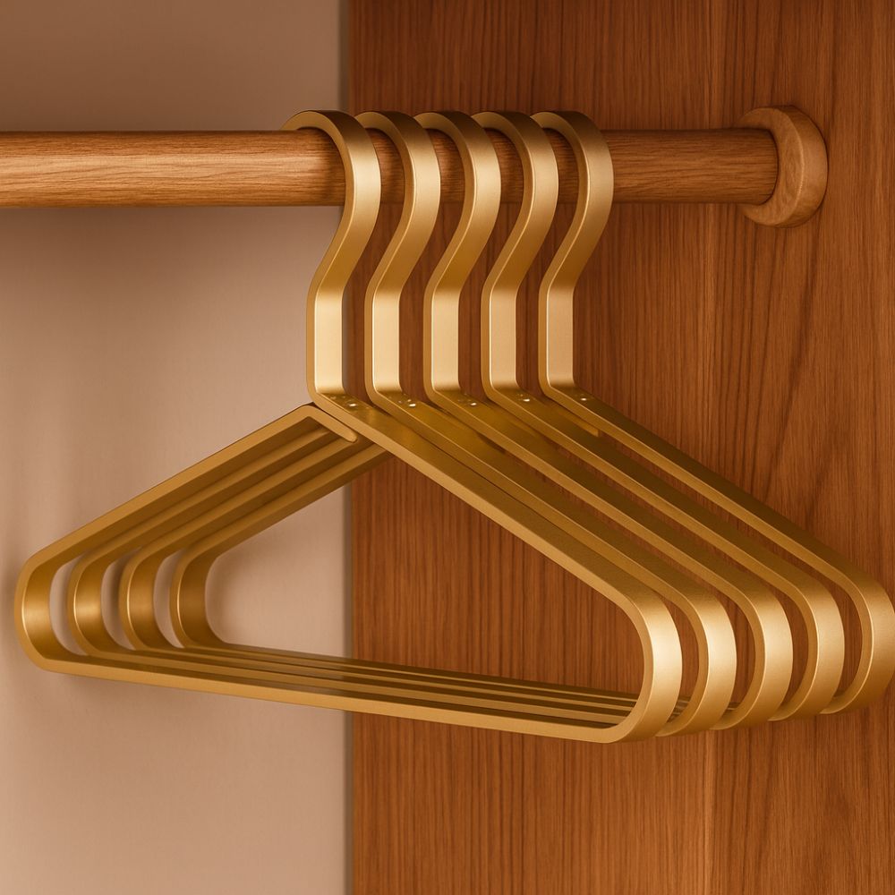 Appendiabiti Uomo Eleganti in Alluminio - Salvaspazio, Antiscivolo - - appendiabiti alluminio appendiabiti robusti appendini uomo design moderno grucce antiscivolo grucce salvaspazio organizzazione guardaroba - Givera