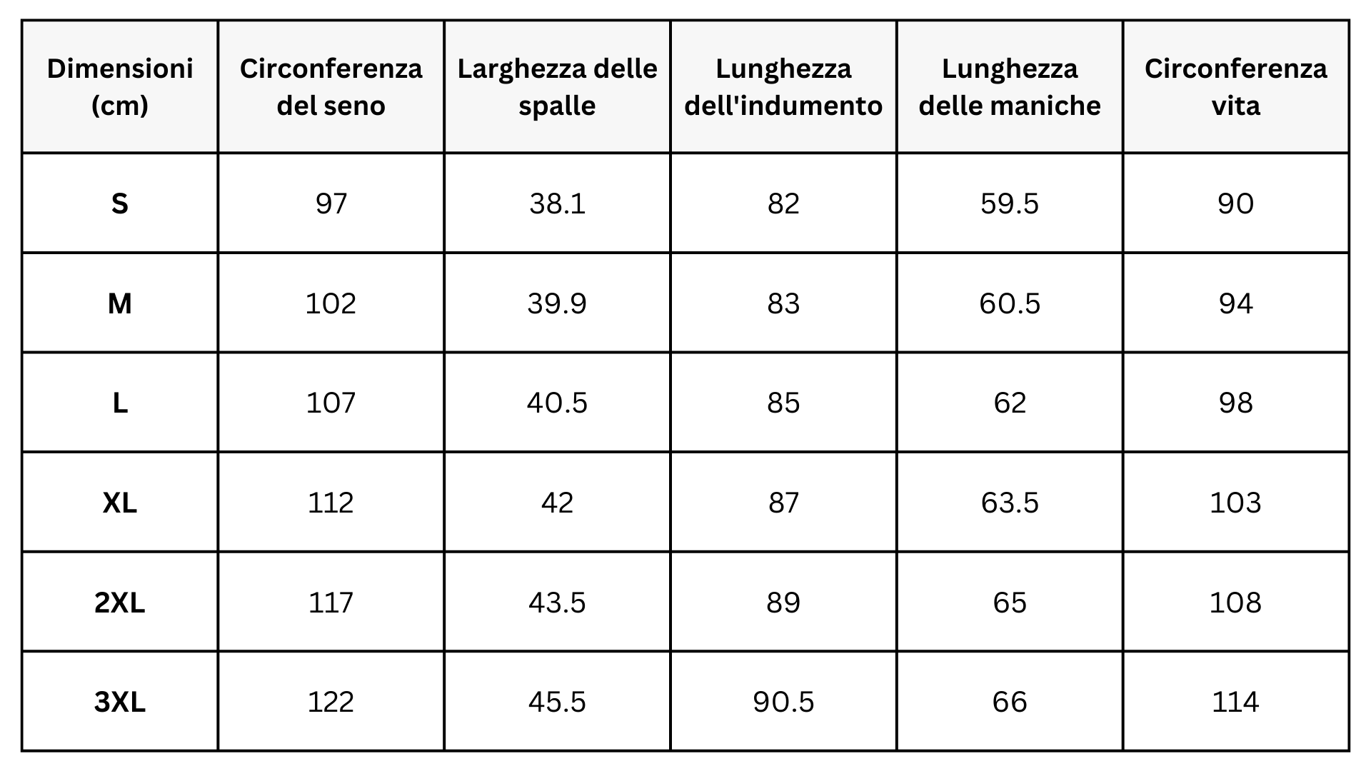 Size Guide