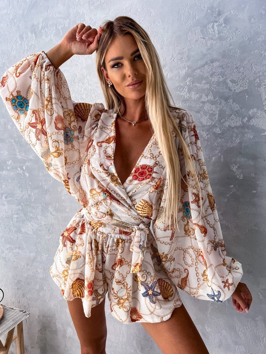 Completo Donna Pantaloncini e Camicetta Abiti e completi - Bianco - Abbigliamento estivo completo completo donna completo due pezzi completo elegante completo estivo completo estivo donna donna moda femminile pantaloncini Pantaloncini Estivi - Concept Palermo