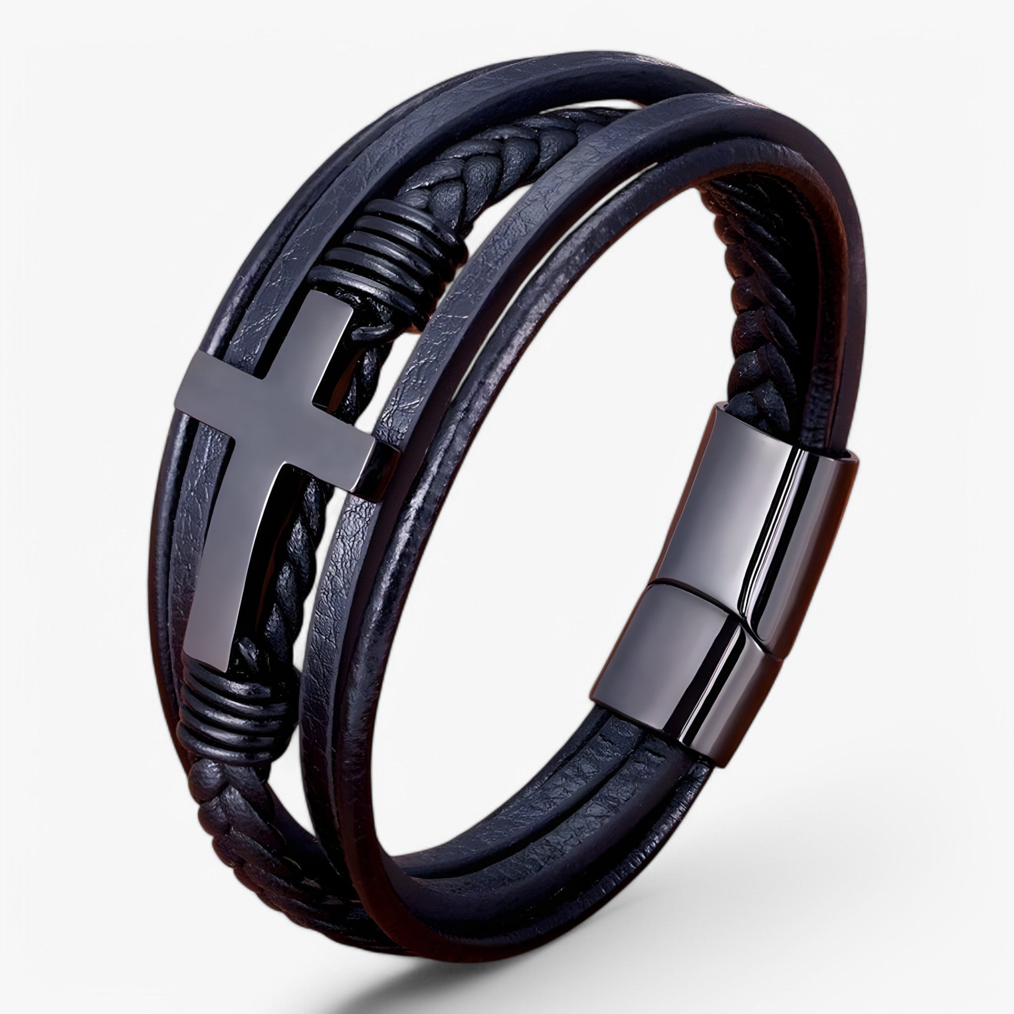 Bracciale in acciaio resistente - Nero - acciaio bracciale bracciale acciaio bracelet for men BRACELETS jewelry mens bracelet resistente - Concept Palermo