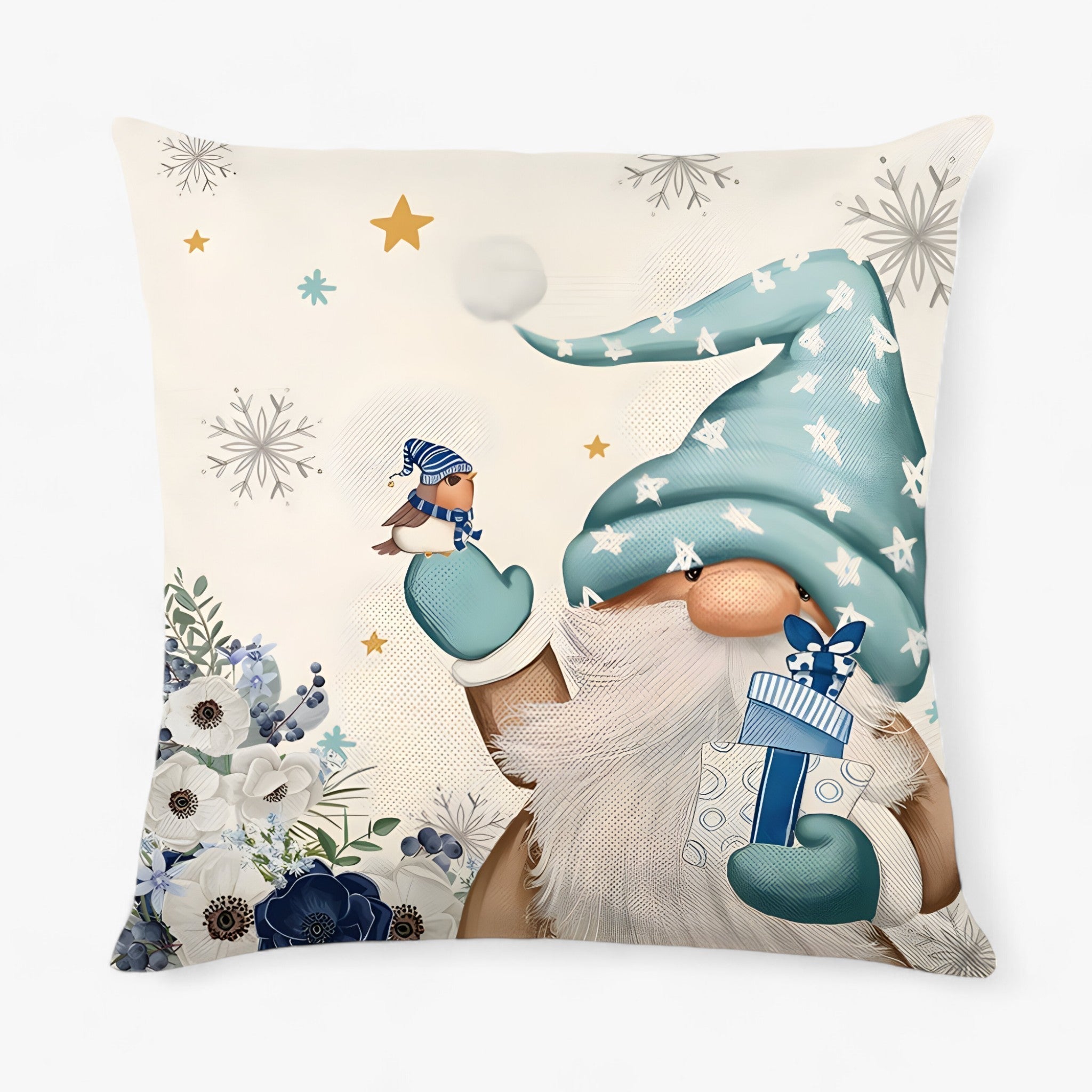 Fodera per Cuscino Natalizia in Lino - - accessori casa cuscino cuscino decorativo cuscino elegante decorazione festiva decorazione interna design festivo festività natalizie fodera fodera cuscino fodere per cuscini home decor lino lino natalizio natalizia - Concept Palermo