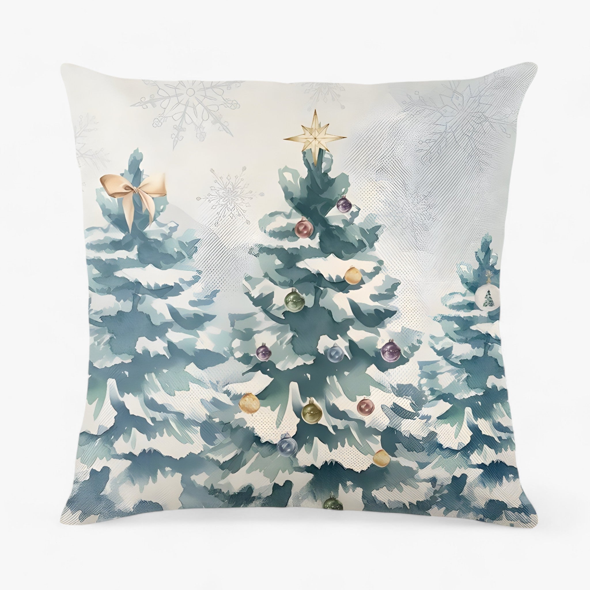 Fodera per Cuscino Natalizia in Lino - - accessori casa cuscino cuscino decorativo cuscino elegante decorazione festiva decorazione interna design festivo festività natalizie fodera fodera cuscino fodere per cuscini home decor lino lino natalizio natalizia - Concept Palermo