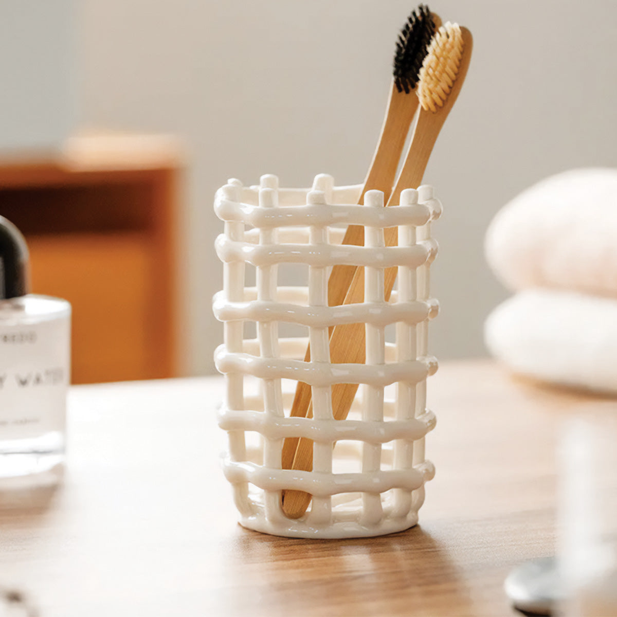 Supporti per spazzolini Forma alla moda Accessori da bagno Lino - - accessori alla bagno Bathroom Decor forma home & garden lino moda spazzolini - Concept Palermo