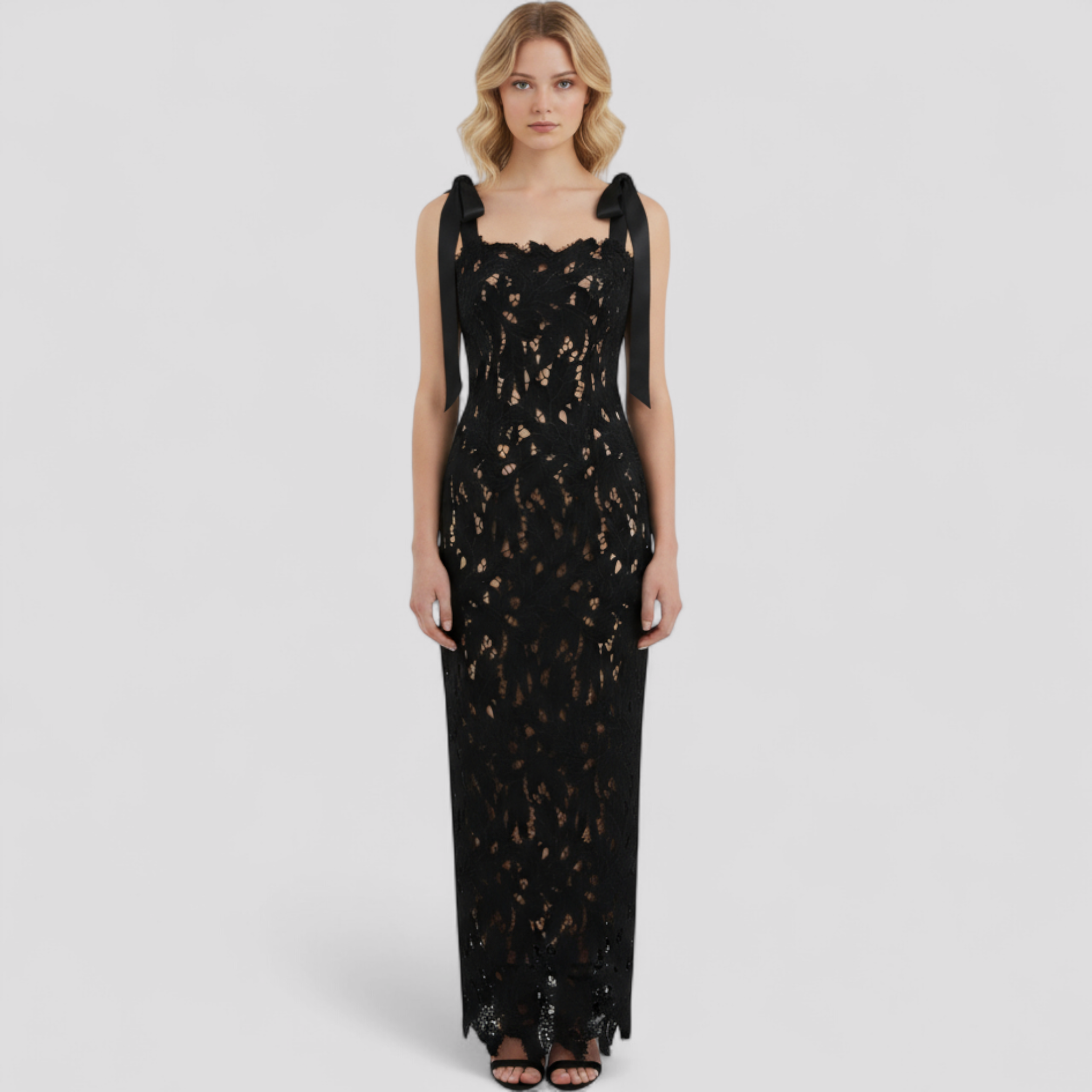 Abito Tubino Donna Elegante Nero Scollo a Barca Maniche Lunghe in Maglina Elasticizzata - - abito abito tubino barca donna dresses scollo tubino - Concept Palermo