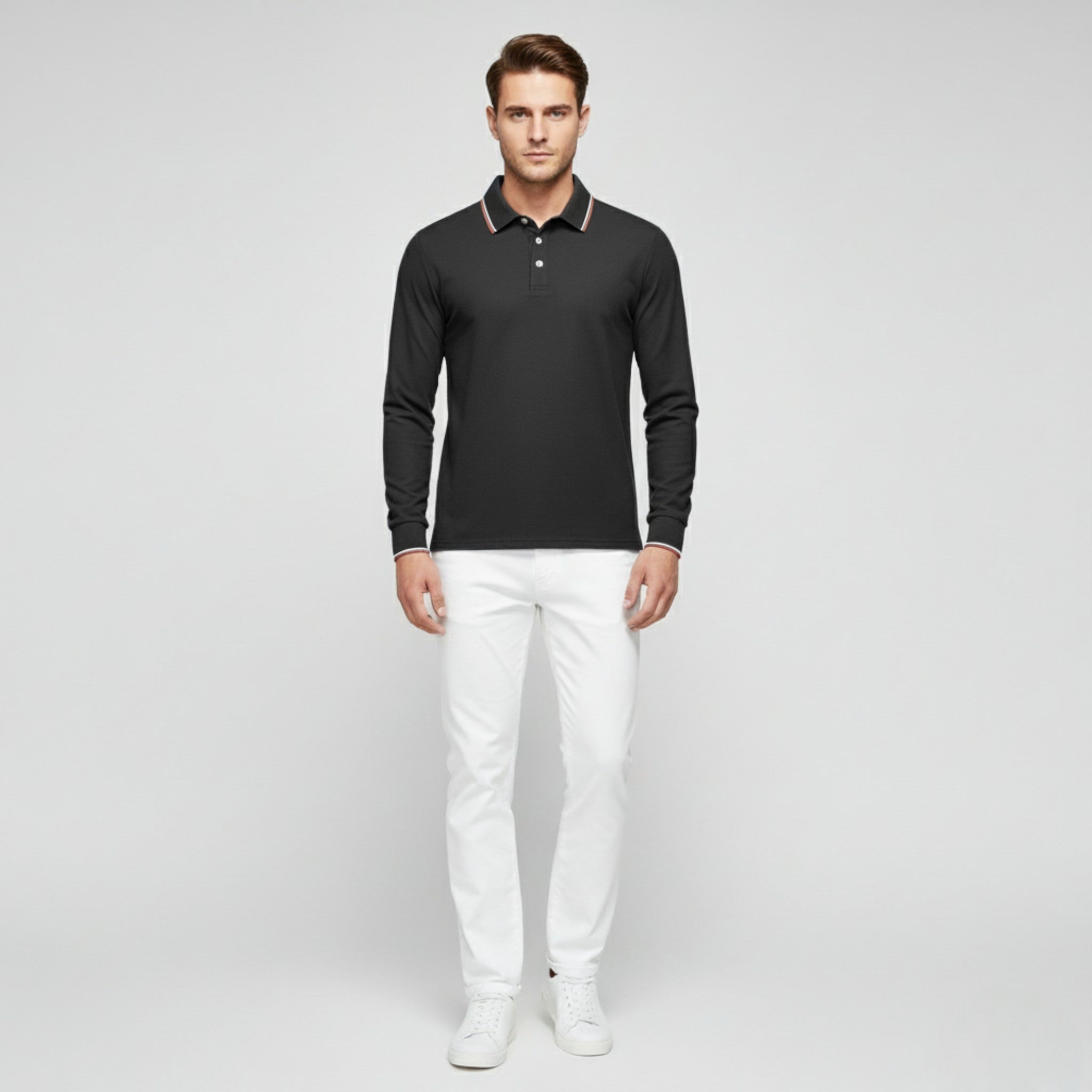 Polo da Uomo con Colletto Cotone - - Clothes clothes men Clothing colletto cotone men's top clothes polo polo uomo Sweater sweater men sweaters uomo - Concept Palermo