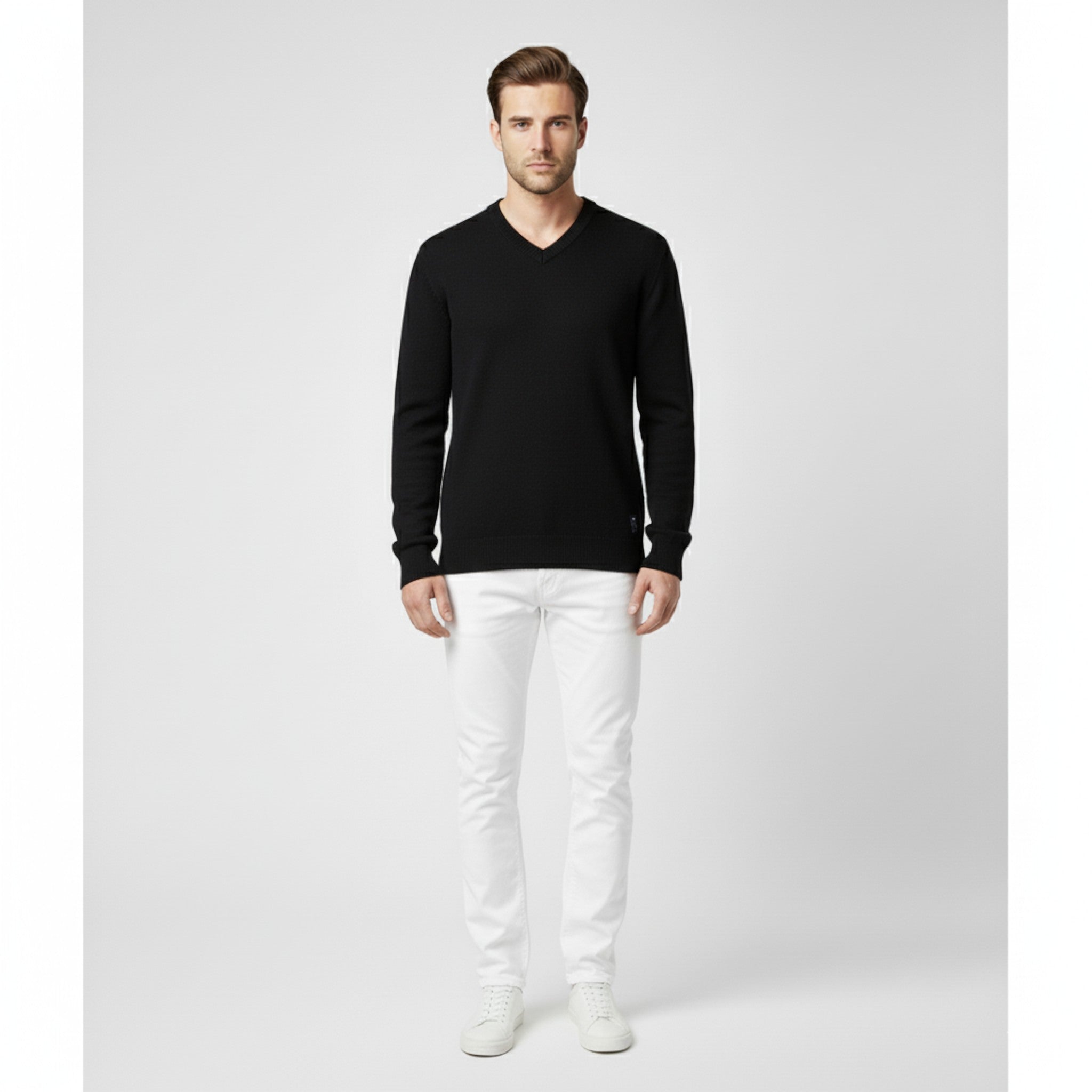 Maglione da Uomo con Scollo a V Cotone - - cotone maglione maglione uomo scollo Sweater uomo - Concept Palermo