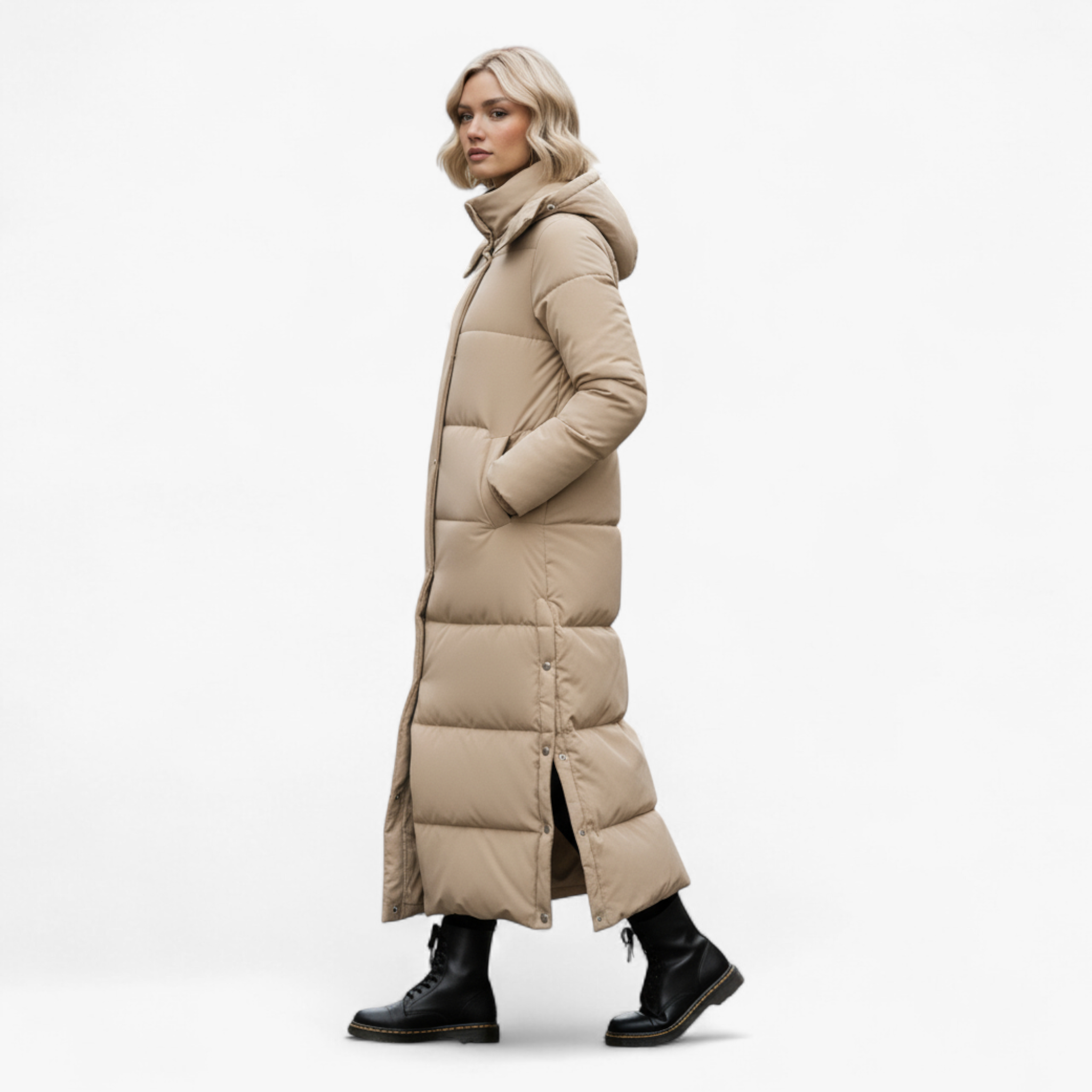 Giacca Invernale Donna Lunga con Cappuccio - - cappotti e giacche da donna cappotto coreano cappotto donna cappotto spesso cappuccio donna giacca giacca alla moda giacca autunno inverno giacca calda giacca comoda giacca elegante giacca invernale giacca lunga invernale lunga parka con cappuccio - Concept Palermo
