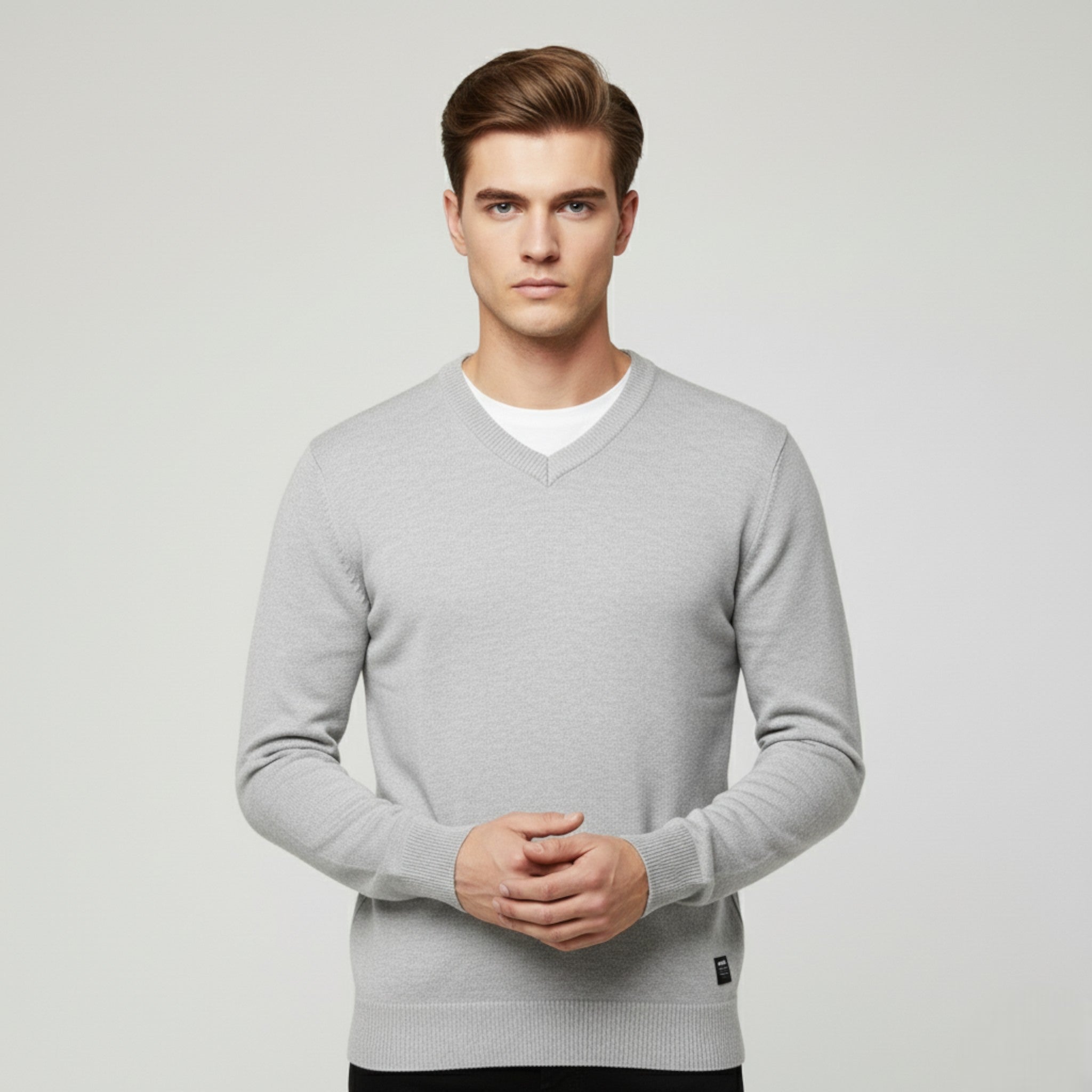 Maglione da Uomo con Scollo a V Cotone - - cotone maglione maglione uomo scollo Sweater uomo - Concept Palermo