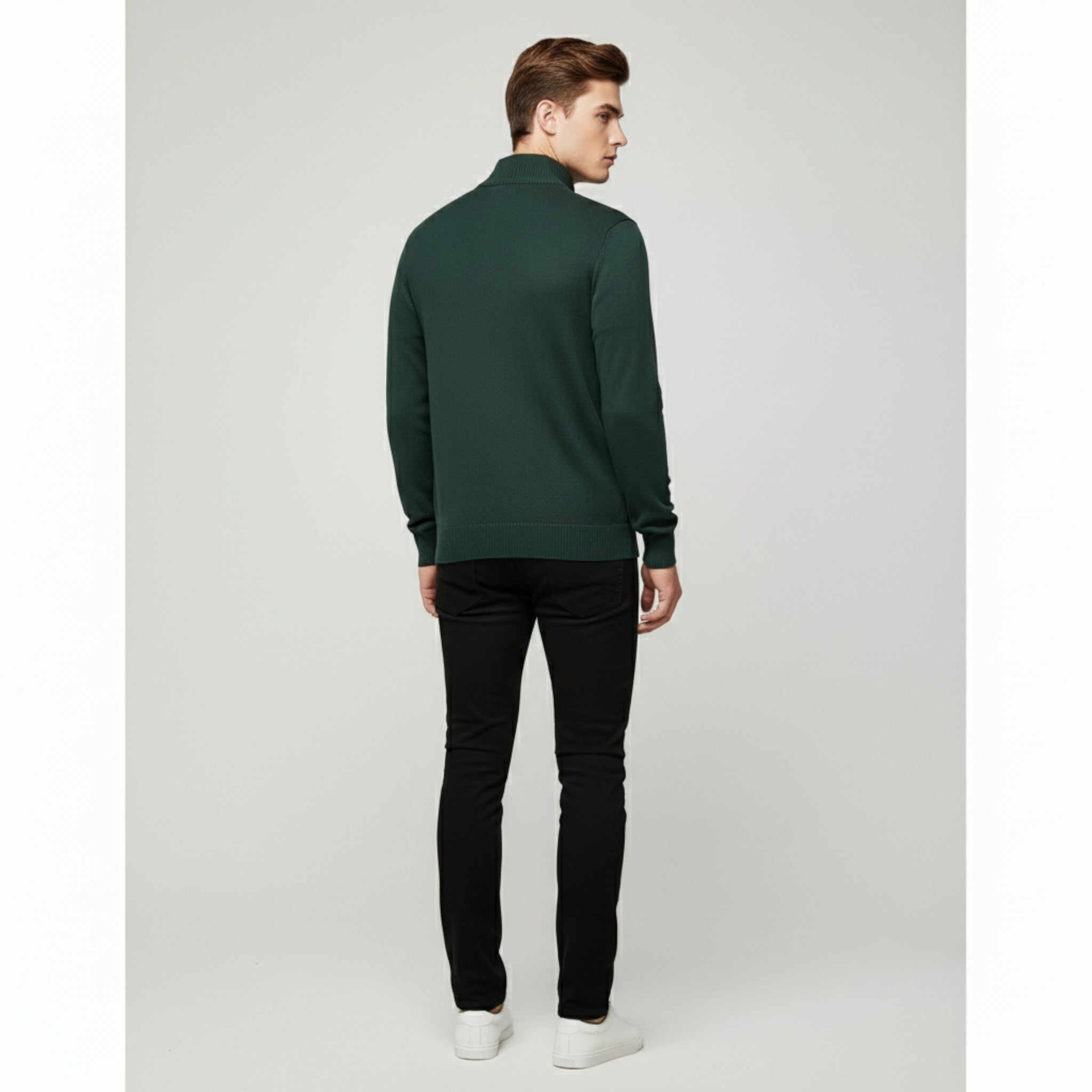 Maglione da Uomo con Mezza Zip Cotone - - Clothes clothes men Clothing cotone maglione maglione uomo men's top clothes mezza Sweater sweater men sweaters uomo - Concept Palermo
