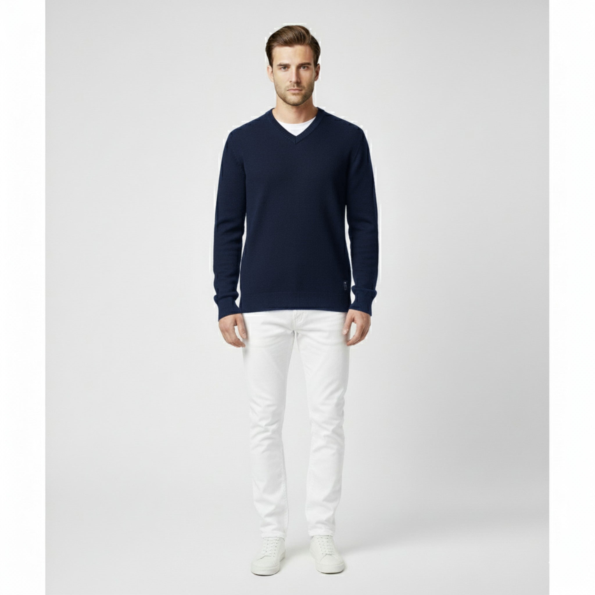 Maglione da Uomo con Scollo a V Cotone - - cotone maglione maglione uomo scollo Sweater uomo - Concept Palermo
