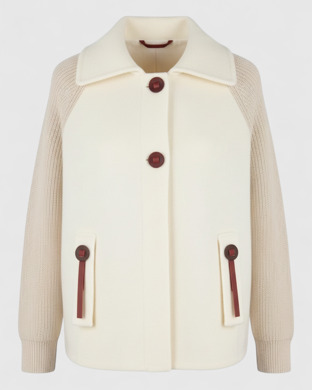 Giacca Invernale Donna Casual con Collo Alto - Bianco - abbigliamento esterno da donna casual collo donna giacca giacca autunno inverno giacca casual giacca collo alto giacca comoda giacca con tasche giacca donna giacca elegante giacca invernale invernale - Concept Palermo