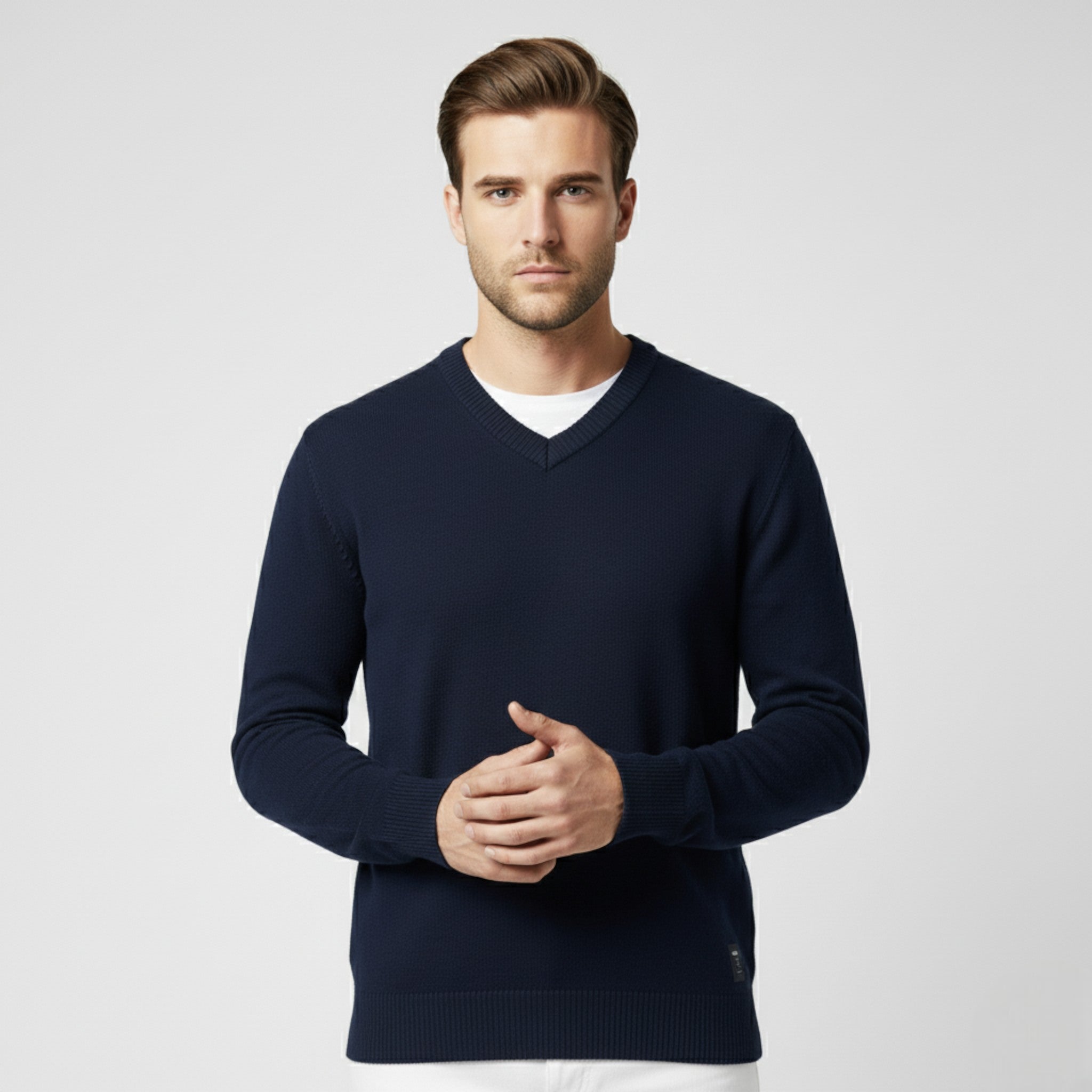 Maglione da Uomo con Scollo a V Cotone - - cotone maglione maglione uomo scollo Sweater uomo - Concept Palermo