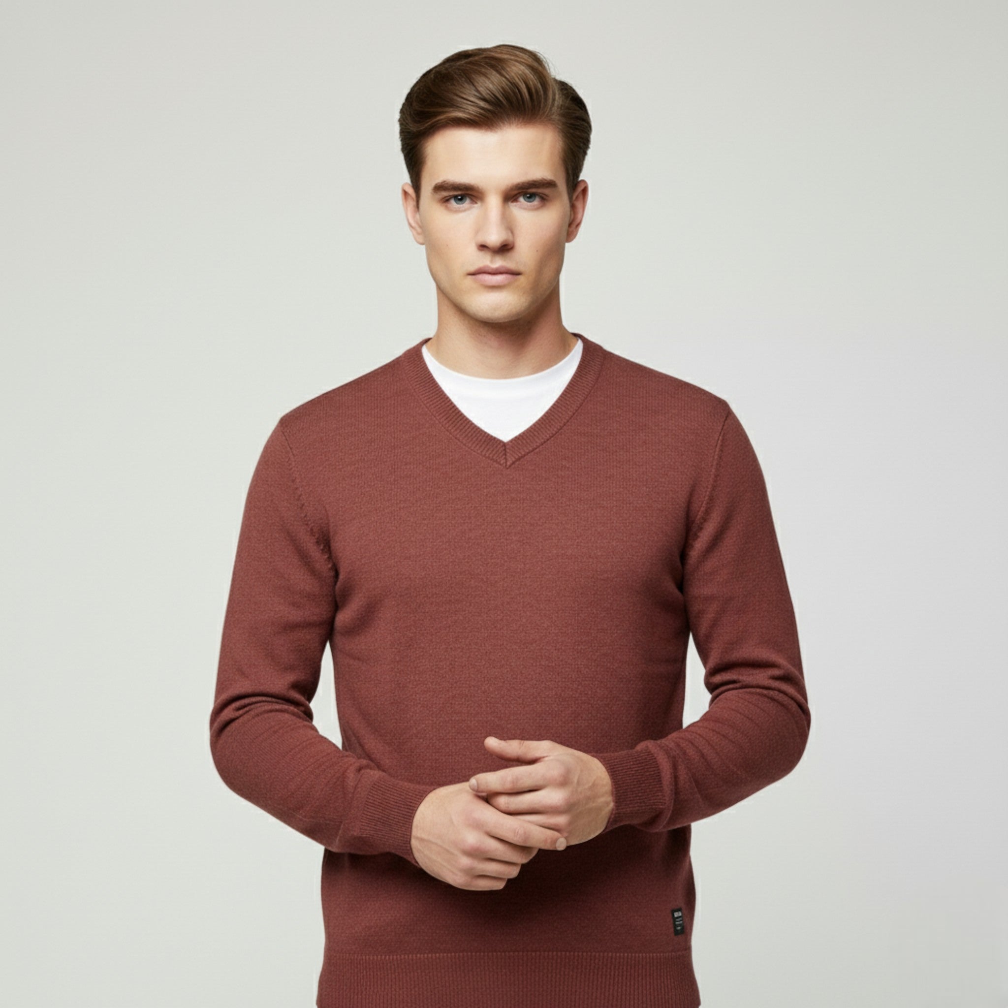 Maglione da Uomo con Scollo a V Cotone - - cotone maglione maglione uomo scollo Sweater uomo - Concept Palermo