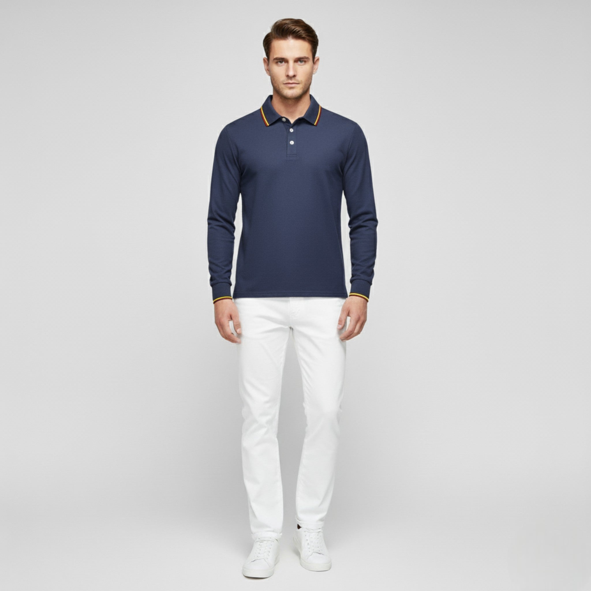 Polo da Uomo con Colletto Cotone - - Clothes clothes men Clothing colletto cotone men's top clothes polo polo uomo Sweater sweater men sweaters uomo - Concept Palermo