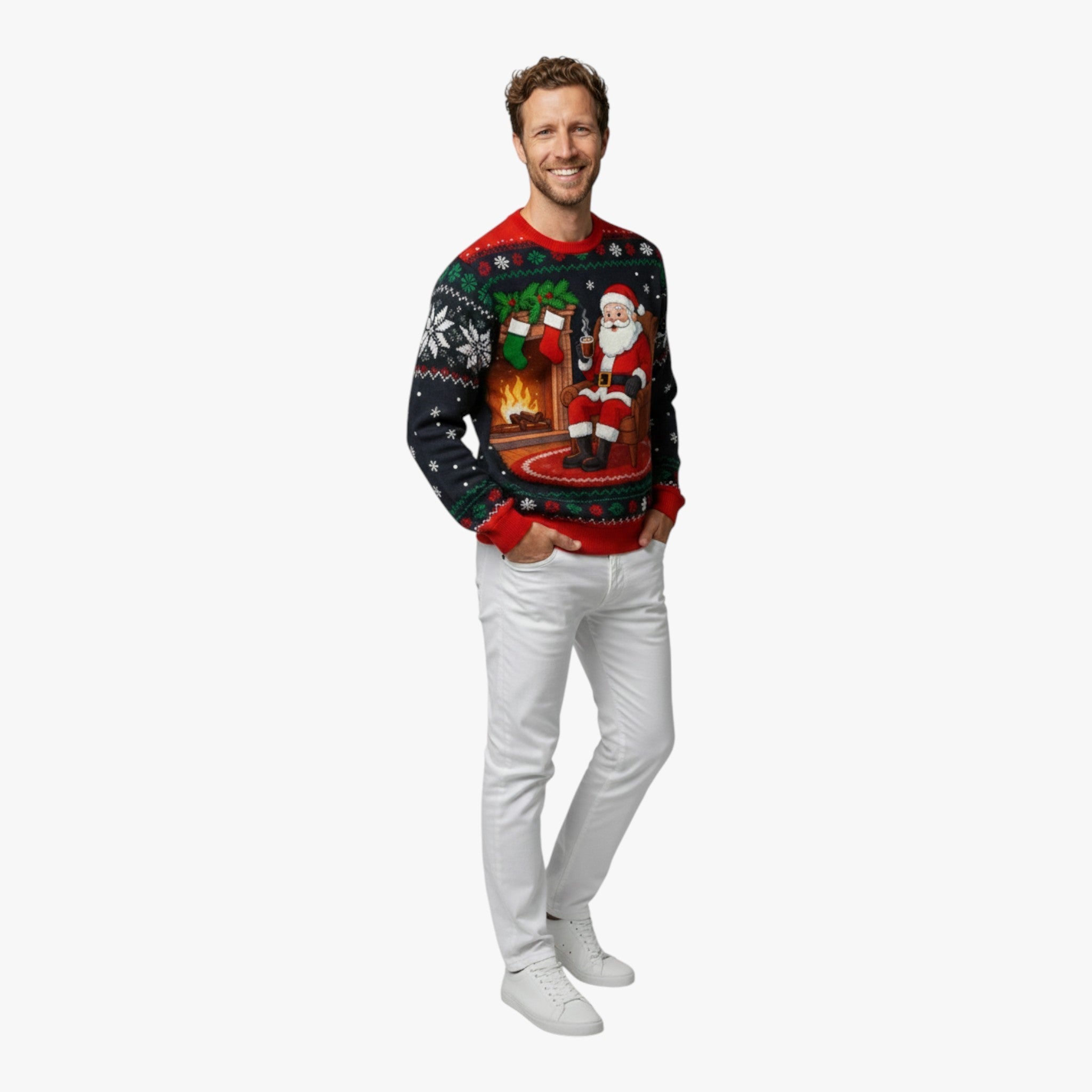 Pullover Natalizio per Uomini - per le Feste Donna - - cadeau damesmode donna feestdagen feste herenmode kersttrui lelijke trui natalizio O-hals trui outdoor festival pullover pullover natalizio sfeer uomini vrolijke kersttrui - Concept Palermo