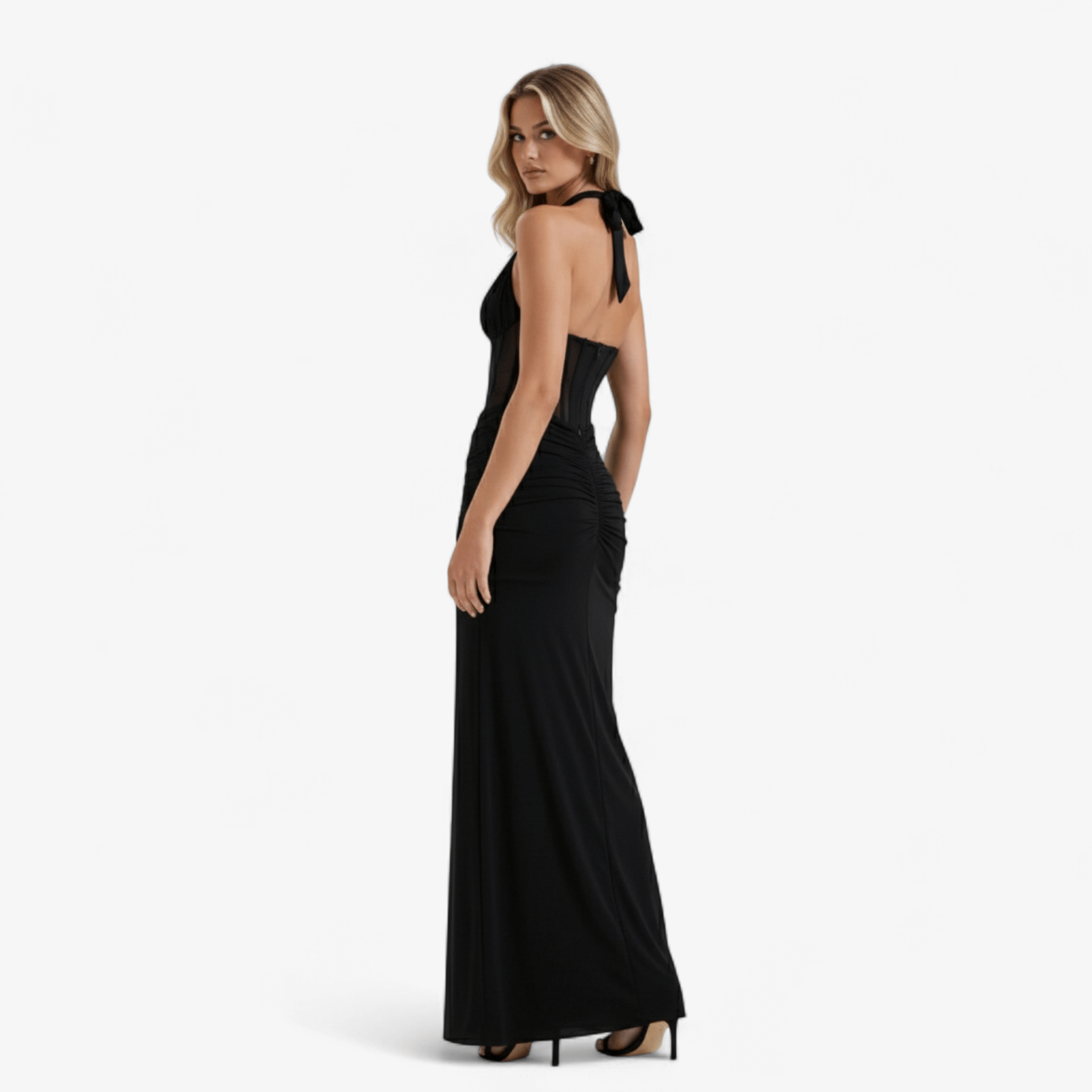 Abito Maxi Tessuto Leggero Senza Schienale - - abiti maxi abito abito da festa abito da sera abito estivo donna abito leggero abito senza schienale abito slim abito tessuto leggero maxi abito sexy moda femminile schienale tessuto vestito lungo estivo vestito patchwork - Concept Palermo