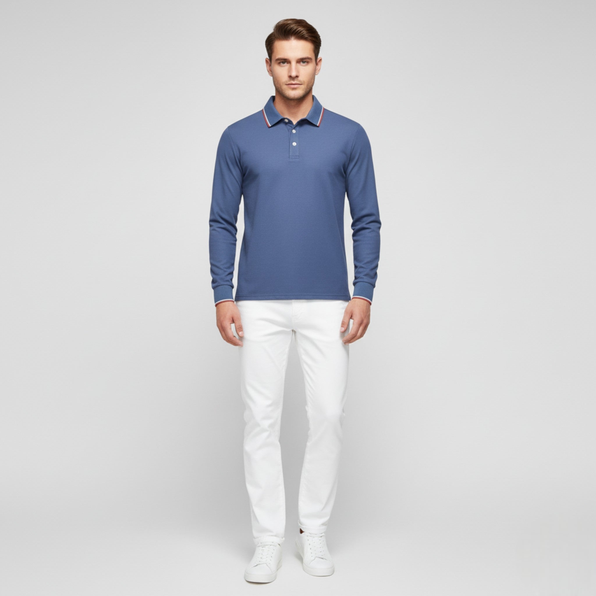 Polo da Uomo con Colletto Cotone - - Clothes clothes men Clothing colletto cotone men's top clothes polo polo uomo Sweater sweater men sweaters uomo - Concept Palermo