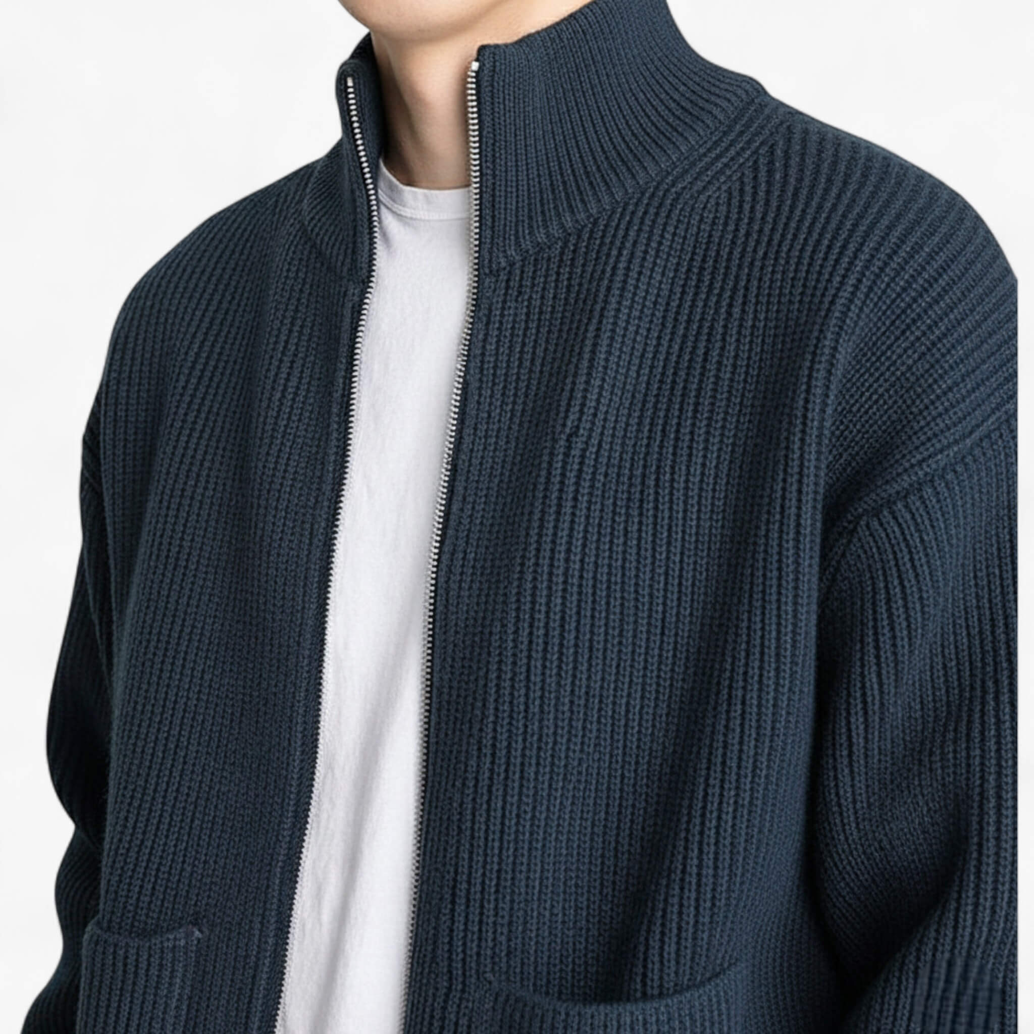 Maglione Uomo a Zip Casual - - abbigliamento quotidiano abiti smart-casual cappotto di maglia casual maglione maglione a maglia maglione a zip maglione casual maglione con cerniera maglione elegante maglione estivo maglione uomo maglioni da uomo moda maschile uomo - Concept Palermo