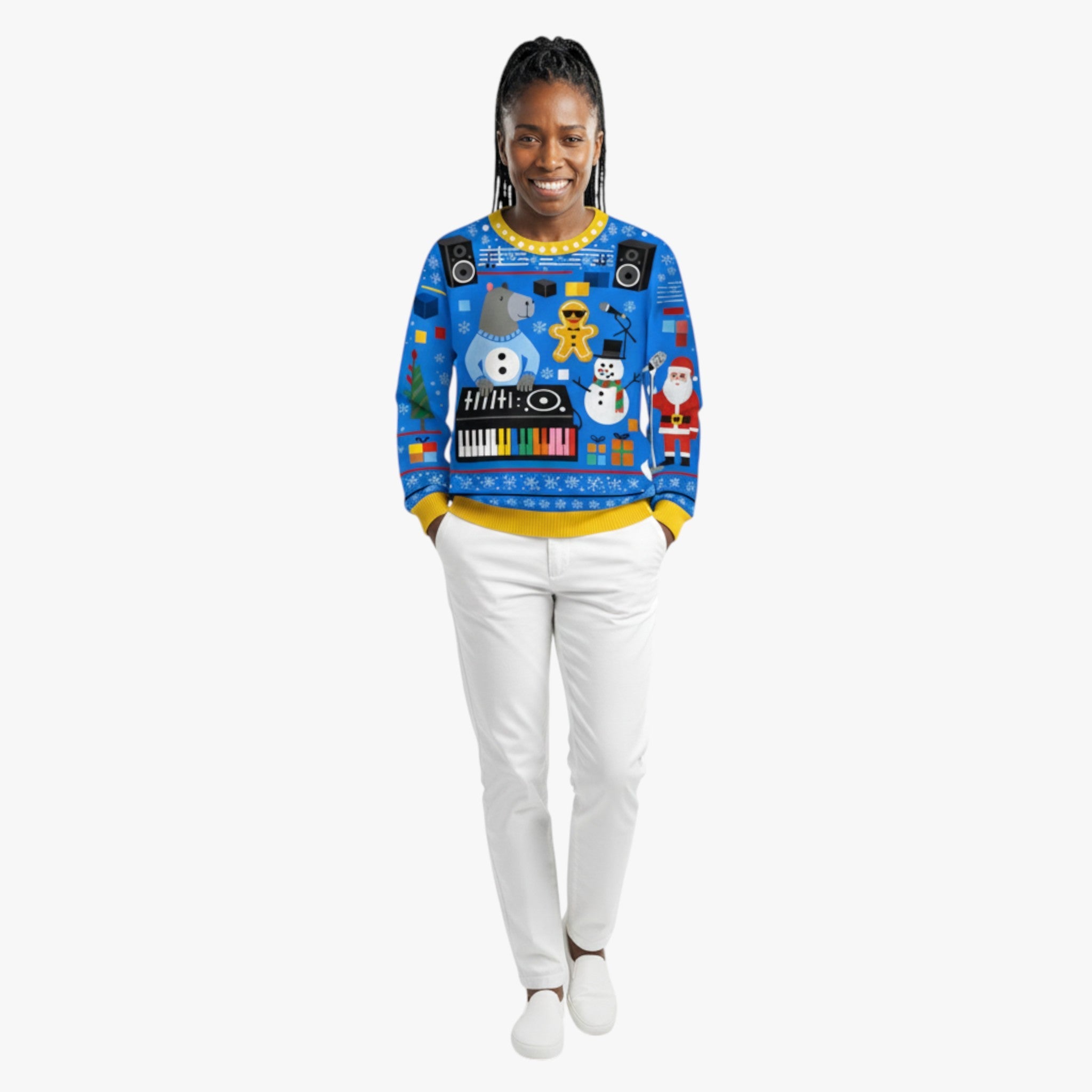 Maglione natalizio per uomo con design di animali per le festività - - 3D Print animali Casual design Dierenontwerp Feestdagen festività Kawaii Dieren Kersttrui Lange Mouwen maglione maglione natalizio natalizio Ugly Christmas Sweater uomo Volwassenen Wintergarderobe - Concept Palermo