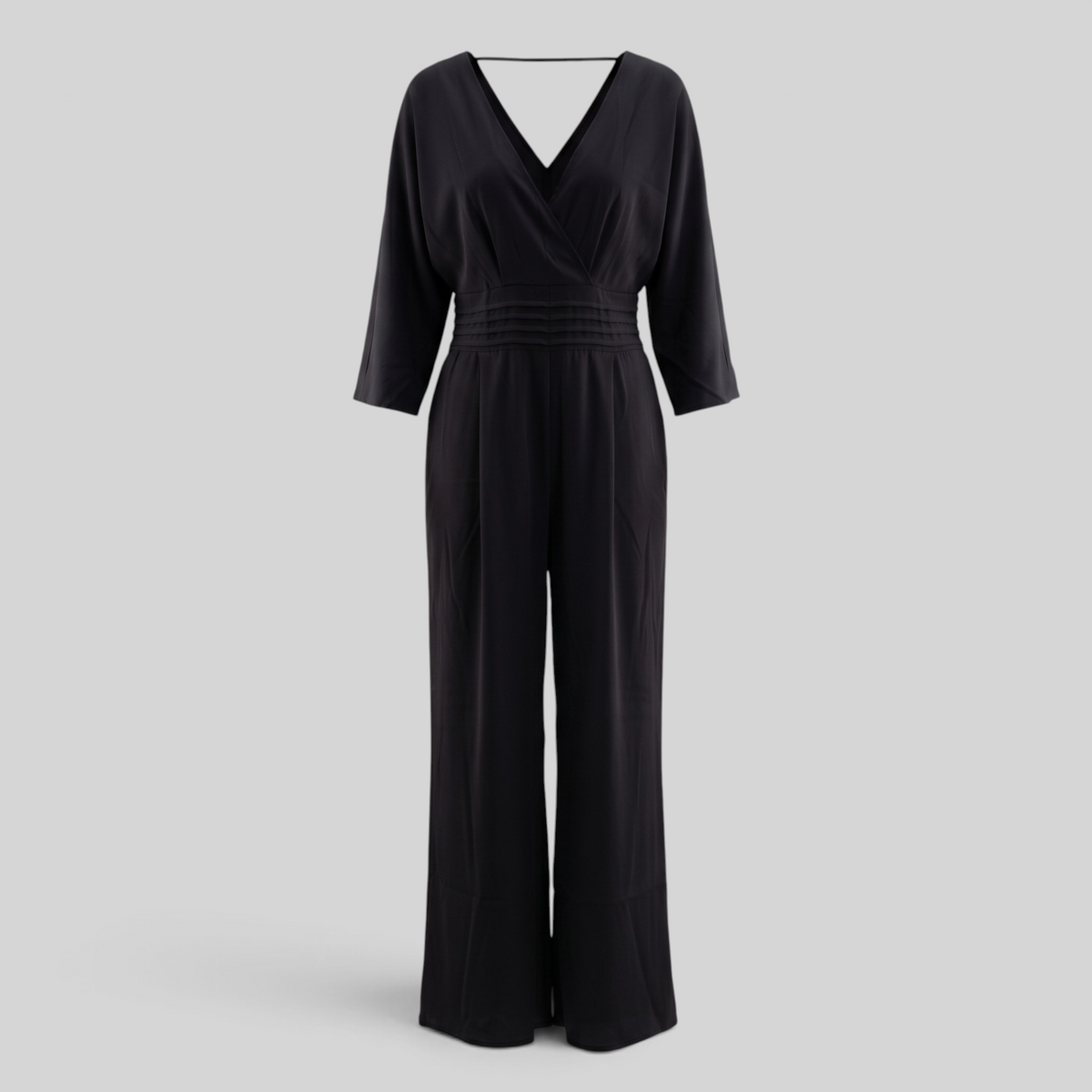 Mono elegante de mujer en algodón negro con capucha, ajuste cómodo, tallas de la S a la XL