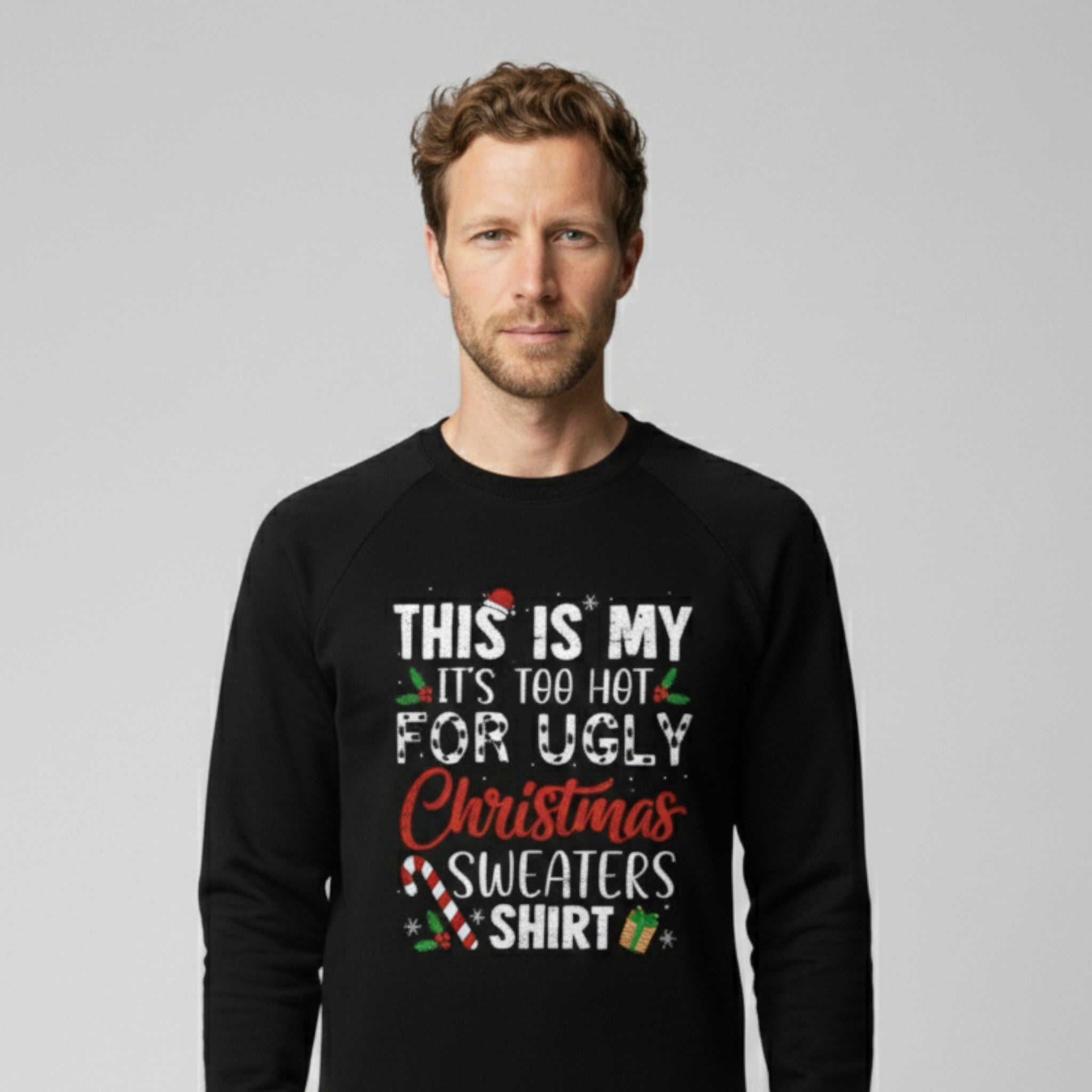 Felpa natalizia divertente per uomo con slogan simpatico - Il completo festivo - - completo divertente feestdagen kleding felpa felpa natalizia festivo grappige kersttrui humoristische trui kerst outfit kersttrui lange mouwen trui natalizia simpatico slogan sneeuwvloktrui ugly Christmas sweater - Concept Palermo