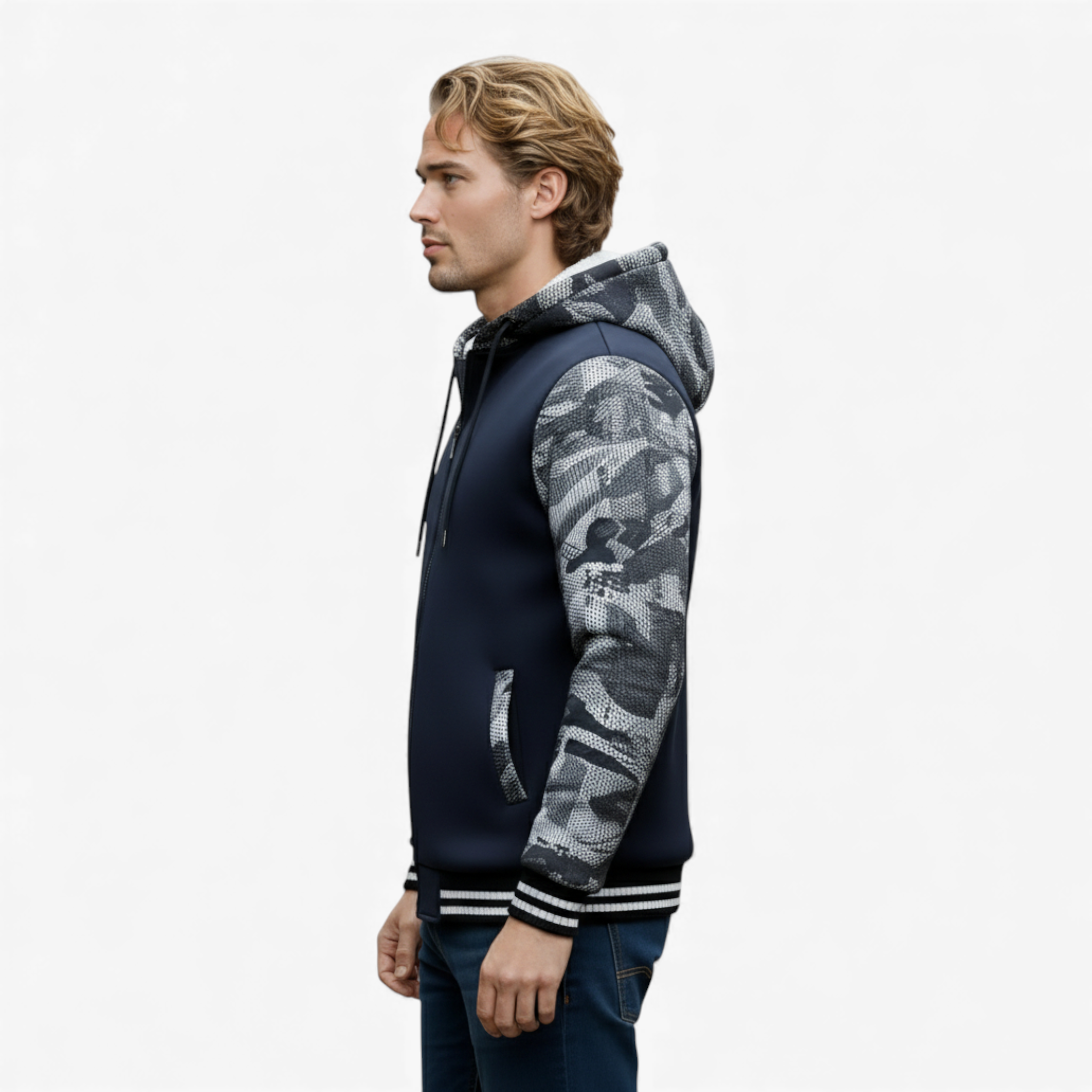 Giacca Invernale Uomo Con Cappuccio Pile - - abbigliamento sportivo cappuccio giacca giacca calda giacca casual giacca con cappuccio giacca da uomo giacca in pile giacca invernale giacca per attività all'aperto giubbotti da uomo invernale pile pile morbido uomo - Concept Palermo