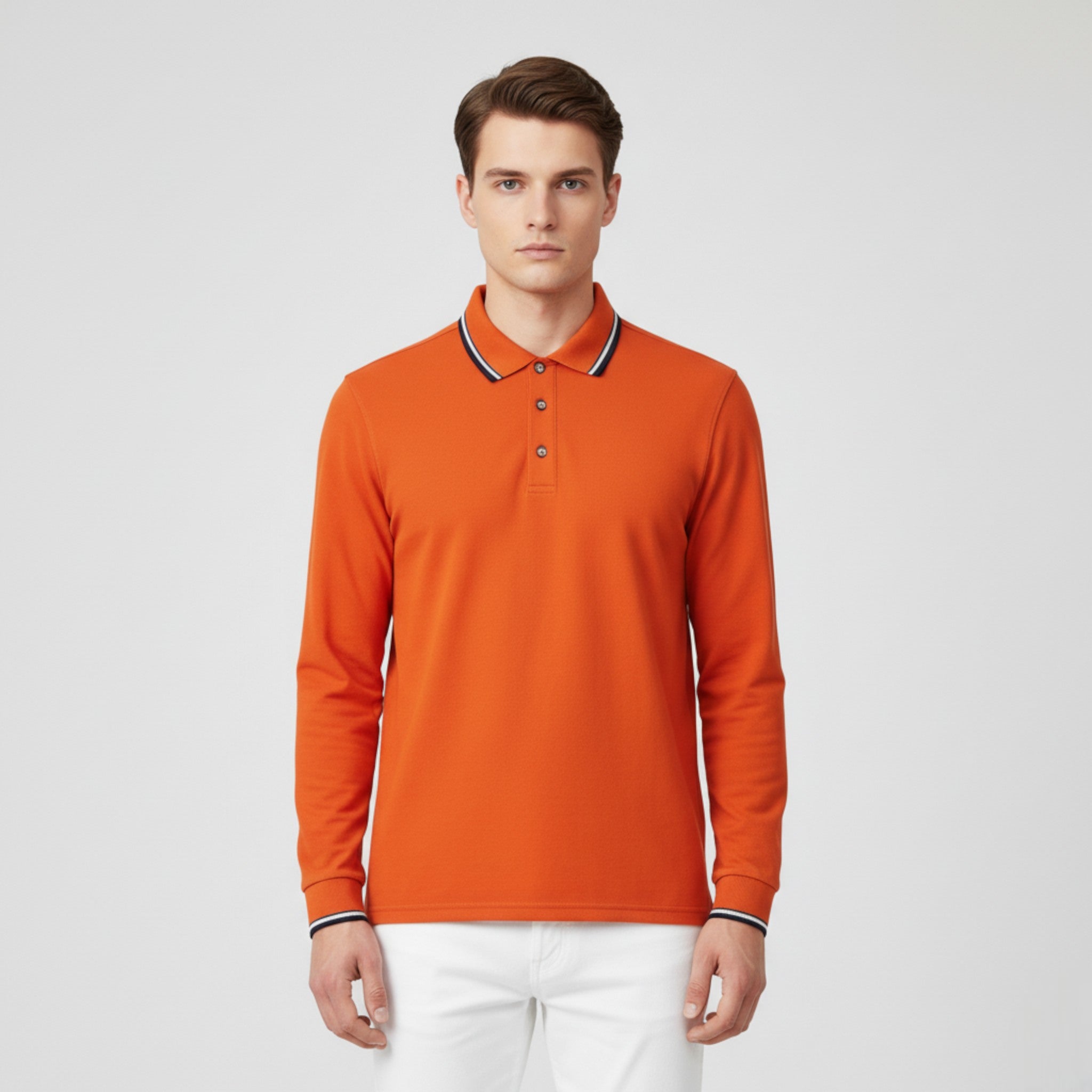 Maglietta Polo da Uomo a Maniche Lunghe - - lunghe maglietta maglietta polo maniche men's sweater polo uomo - Concept Palermo
