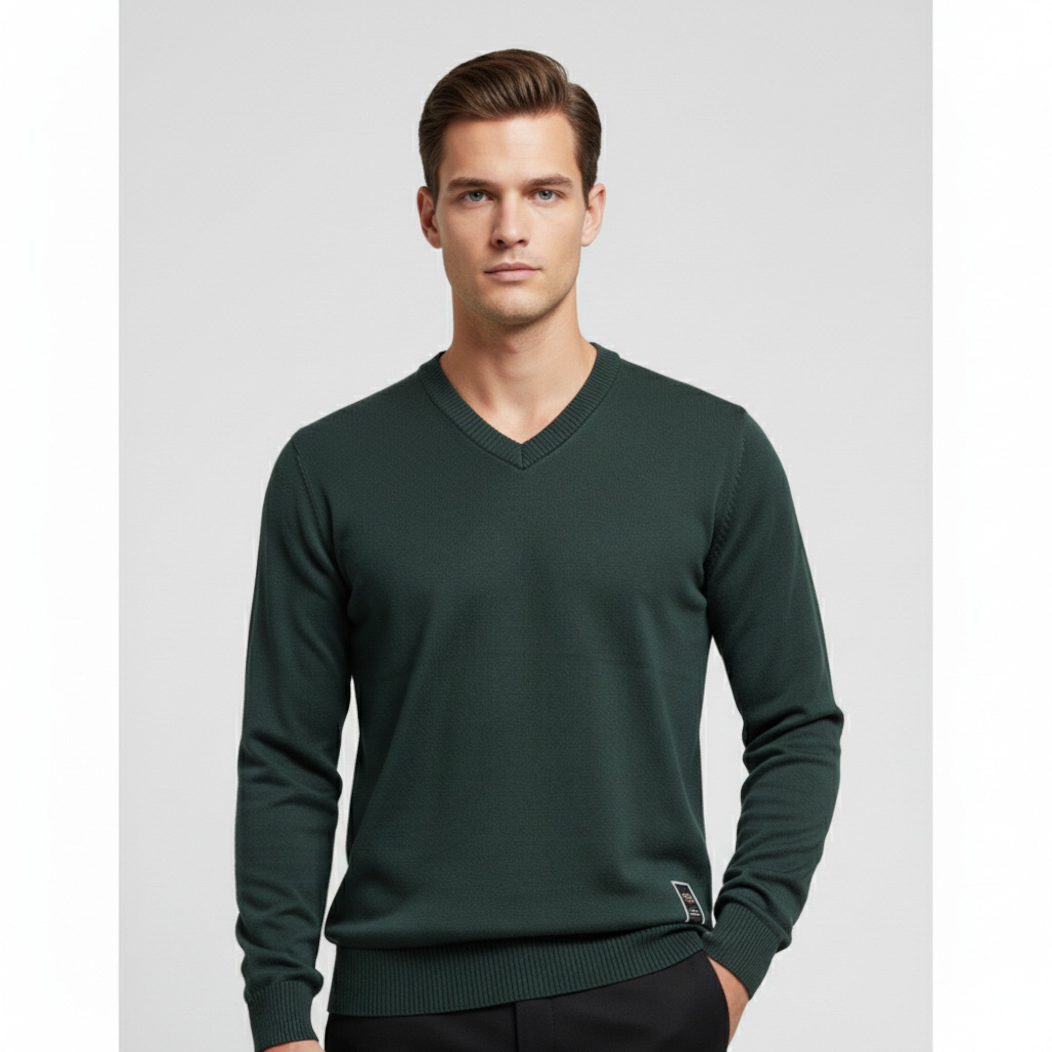 Maglione da Uomo con Scollo a V Cotone - - cotone maglione maglione uomo scollo Sweater uomo - Concept Palermo