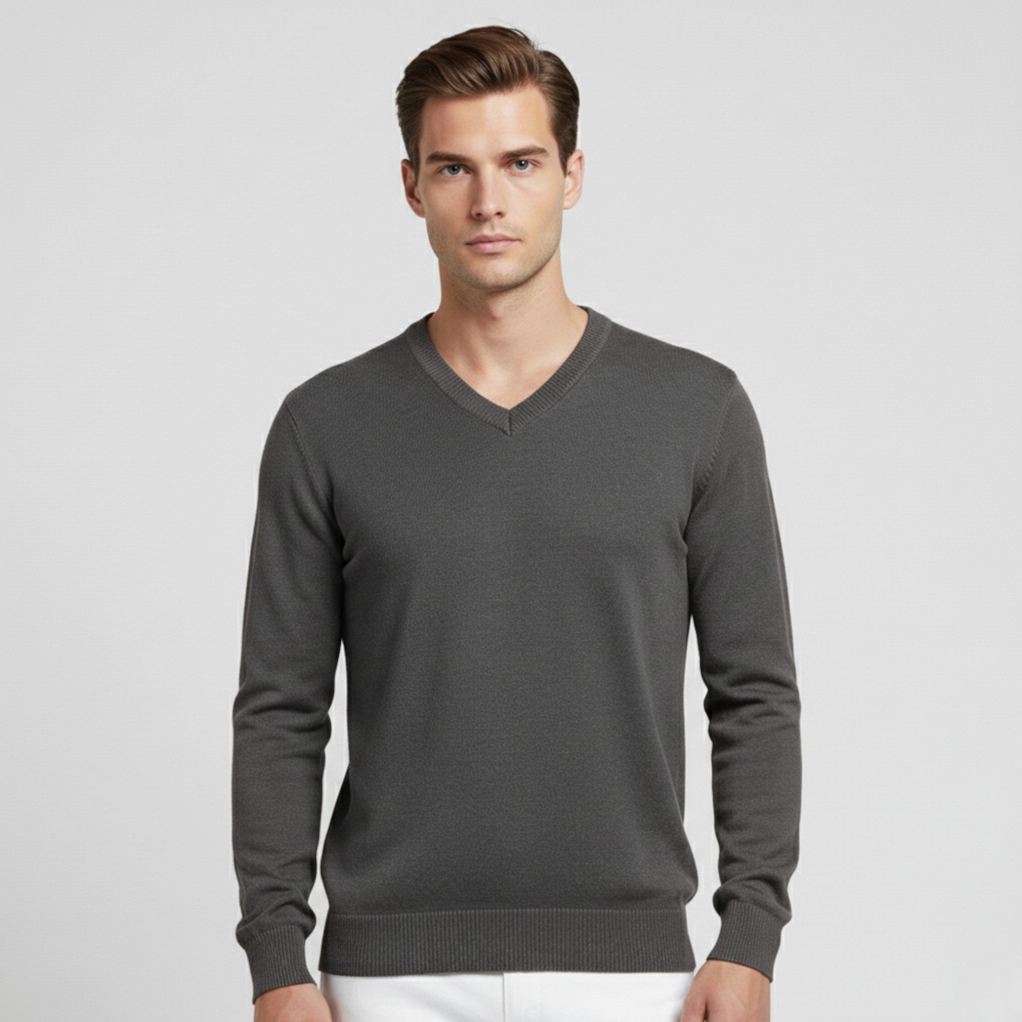 Maglione da Uomo con Scollo a V Cotone - - cotone maglione maglione uomo scollo Sweater uomo - Concept Palermo