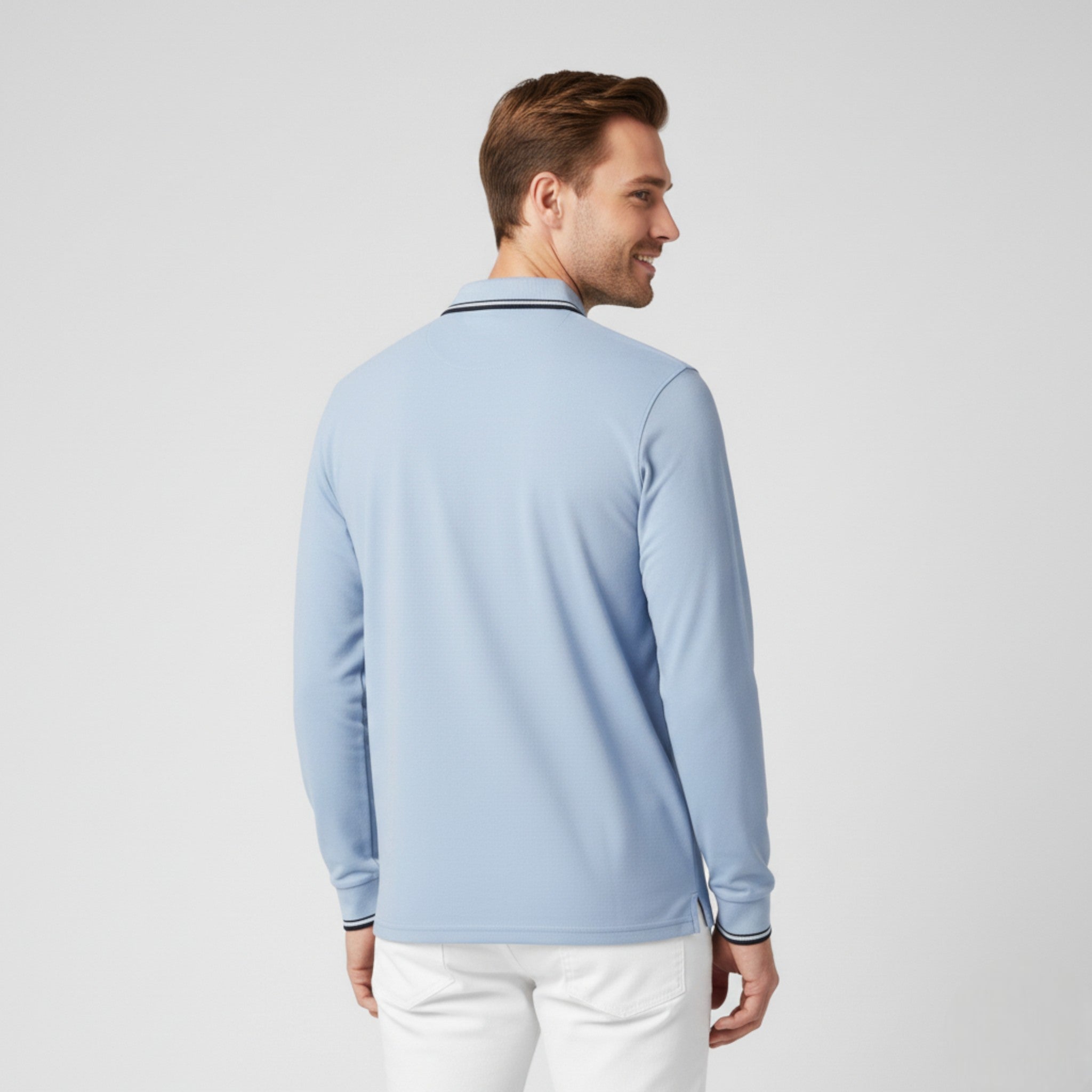 Maglietta Polo da Uomo a Maniche Lunghe - - lunghe maglietta maglietta polo maniche men's sweater polo uomo - Concept Palermo