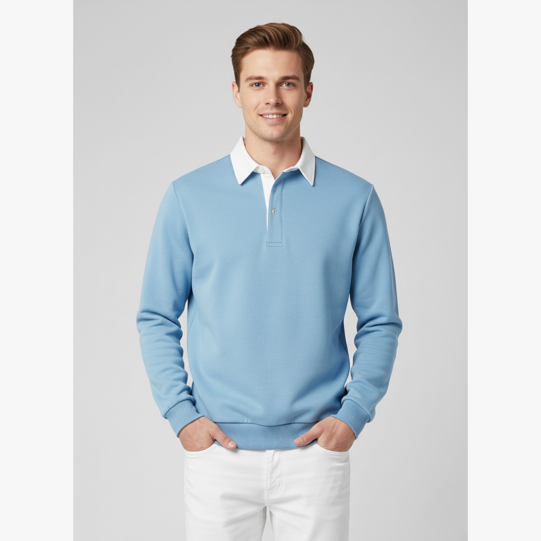 Pullover Maschile in Pile con Bottoni - - bottoni maschile pile pullover pullover maschile Sweaters - Concept Palermo