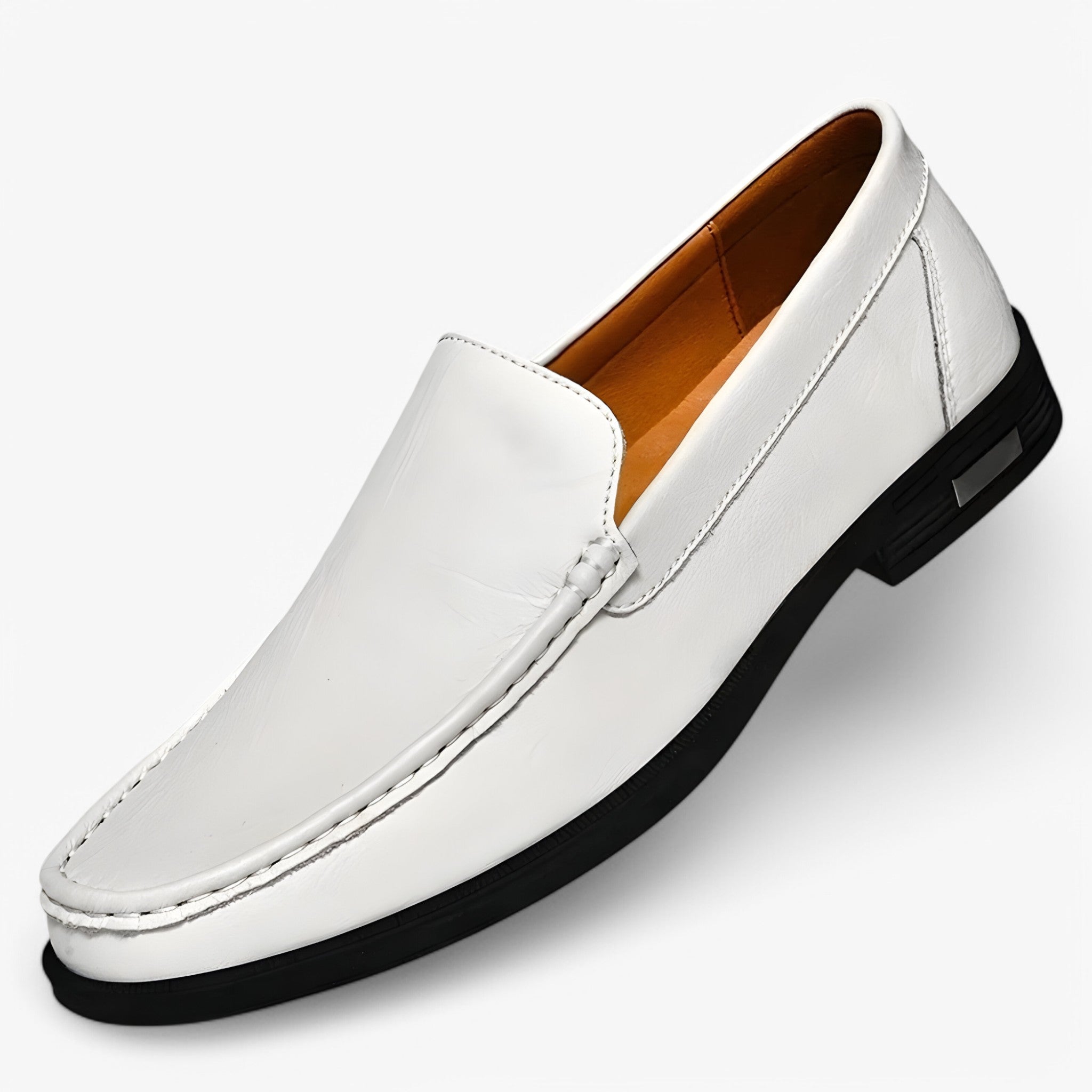 Mocassini Uomo Marroni in Vera Pelle Artigianali Eleganti Comfort Fit - Bianco - eleganti Footwear mocassini mocassini uomo pelle shoes uomo - Concept Palermo