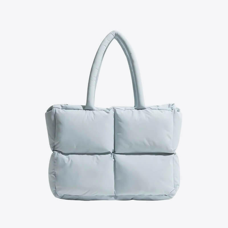 Borsa Tote Puffer Imbottita Stile di Stoccaggio - Protegge I Vostri Oggetti Con Comfort e Sicurezza Poliestere Donna - Azzurro cielo - Bags borsa borsa tote comfort donna handbags imbottita oggetti poliestere women bags Women's handbags - Concept Palermo