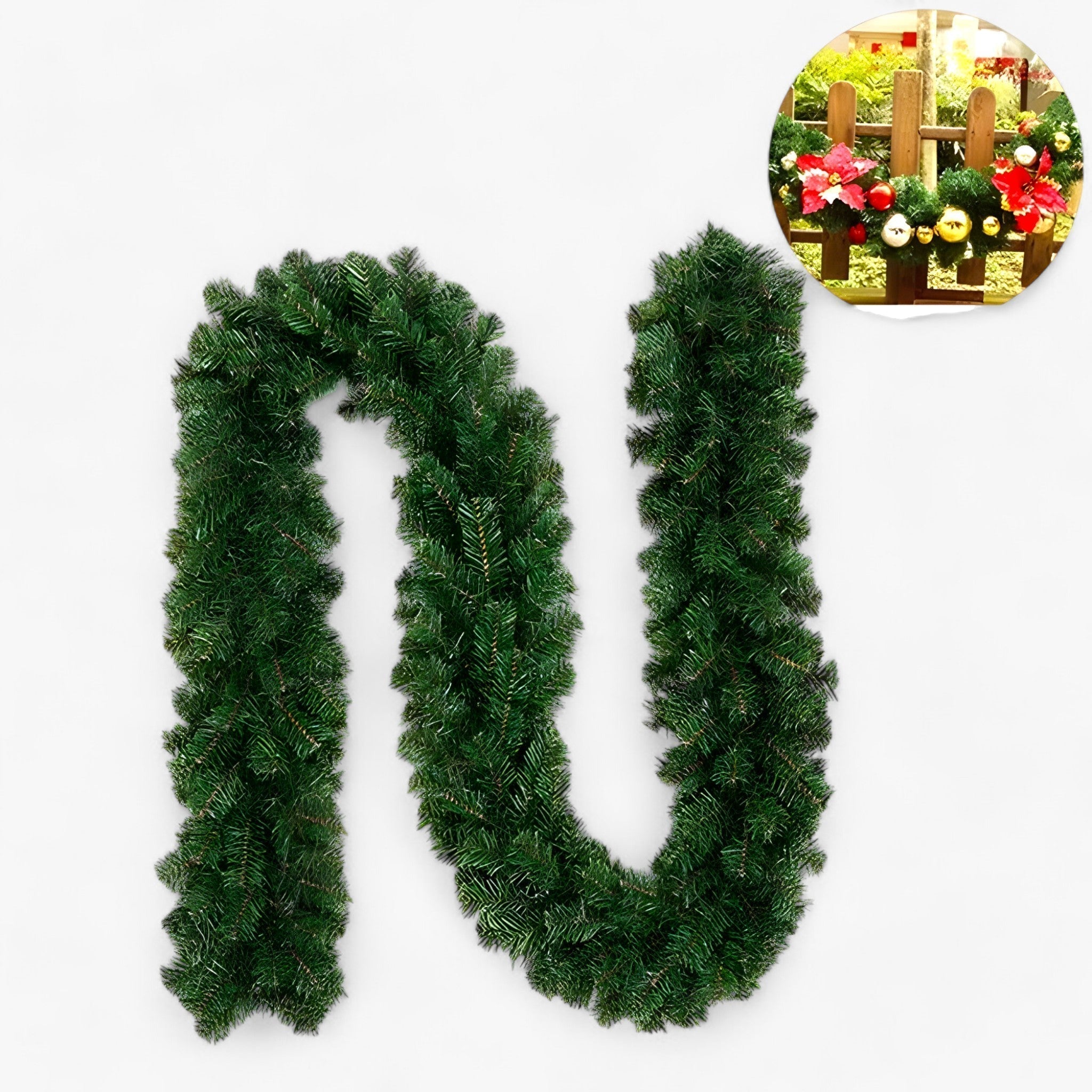 Ghirlanda Natalizia Lunga per Porta 2,7M - Default - abete artificiale decorazione Natale decorazione pasquale decorazione per interni decorazione porta decorazioni festive decorazioni stagionali ghirlanda ghirlanda elegante ghirlanda natalizia lunga natalizia ornamenti natalizi paese delle meraviglie porta - Concept Palermo