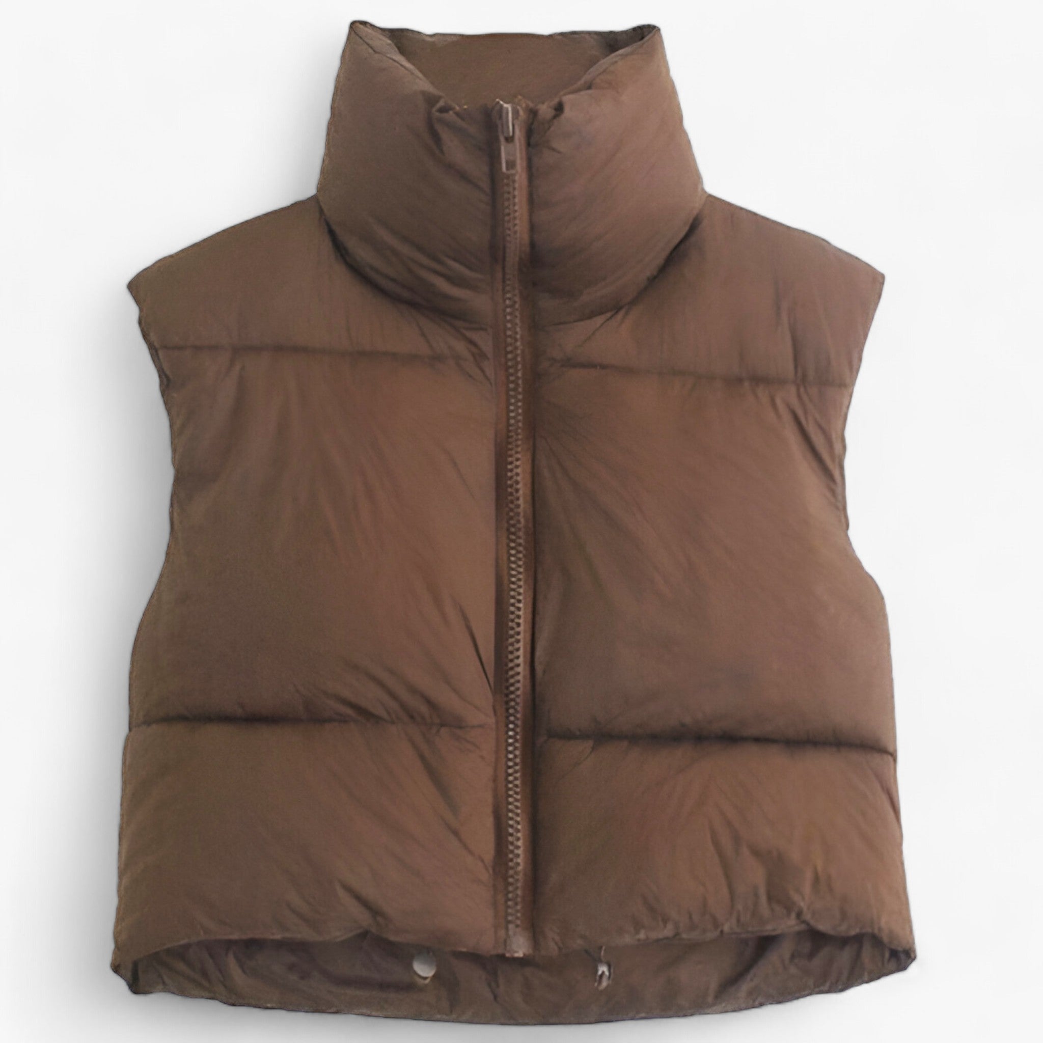 Gilet Donna Trapuntato Senza Maniche - Marrone - abbigliamento caldo abbigliamento esterno da uomo donna gilet gilet donna gilet elegante gilet invernale gilet trapuntato isolamento termico maniche moda inverno outfit invernale stile moderno trapuntato veste versatile - Concept Palermo