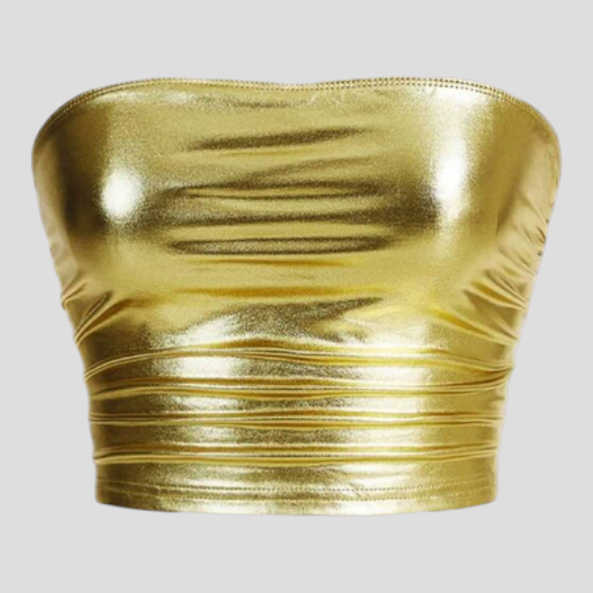 Top corto bustier dorato vintage senza spalline Donna - Oro - bustier bustier vintage crop top donna spalline strapless crop top vintage women tops women's top clothes - Concept Palermo