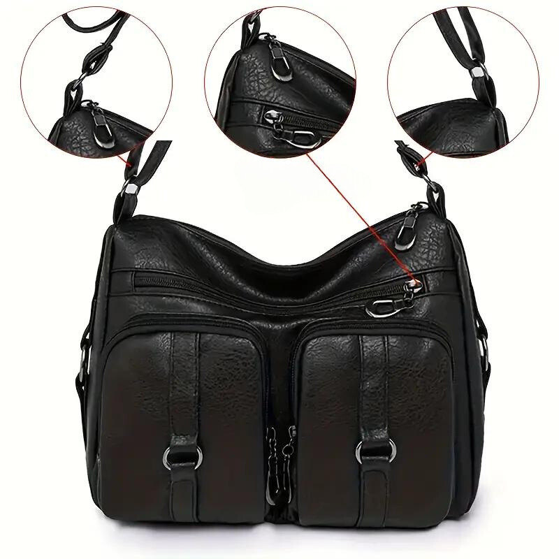 Borsa Cargo a tracolla in tela nera, versatile per ogni outfit - Nero - bags borsa borsa cargo cargo feed-agegroup-adult feed-cond-new feed-gender-female feed-gpc-166 feed-sizetype-regular nera ogni outfit tela women bags - Concept Palermo