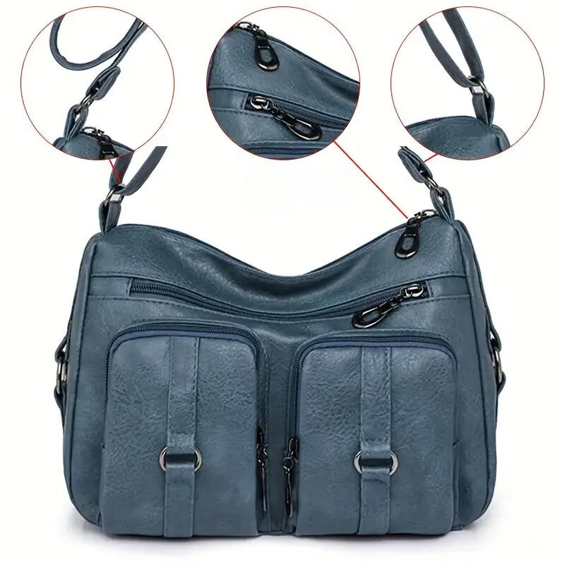 Borsa Cargo a tracolla in tela nera, versatile per ogni outfit - Blu - bags borsa borsa cargo cargo feed-agegroup-adult feed-cond-new feed-gender-female feed-gpc-166 feed-sizetype-regular nera ogni outfit tela women bags - Concept Palermo