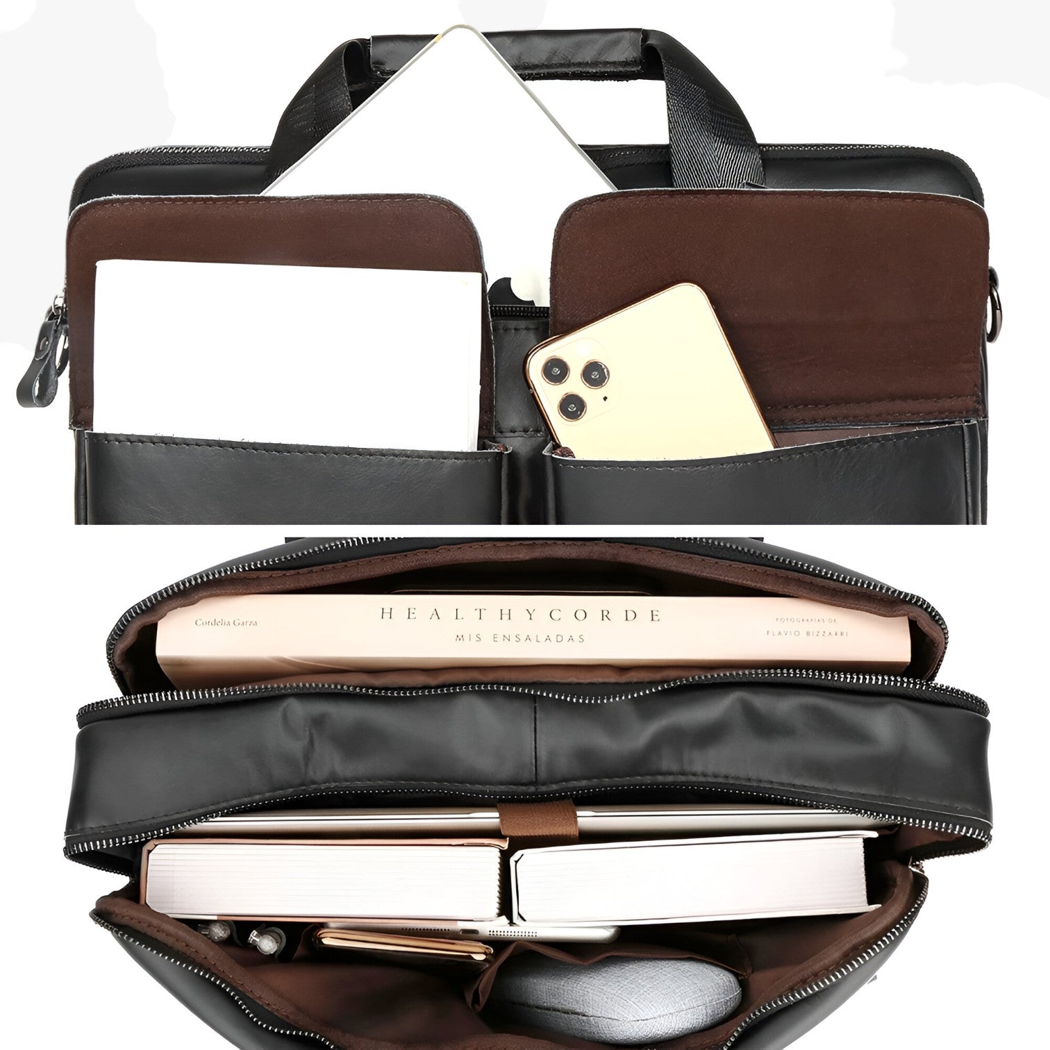 Borsa per Laptop in Pelle di Lusso - Pratica per il Lavoro - - Bags borsa borsa laptop laptop lavoro mens bag pelle pratica Shoulder Bags - Concept Palermo