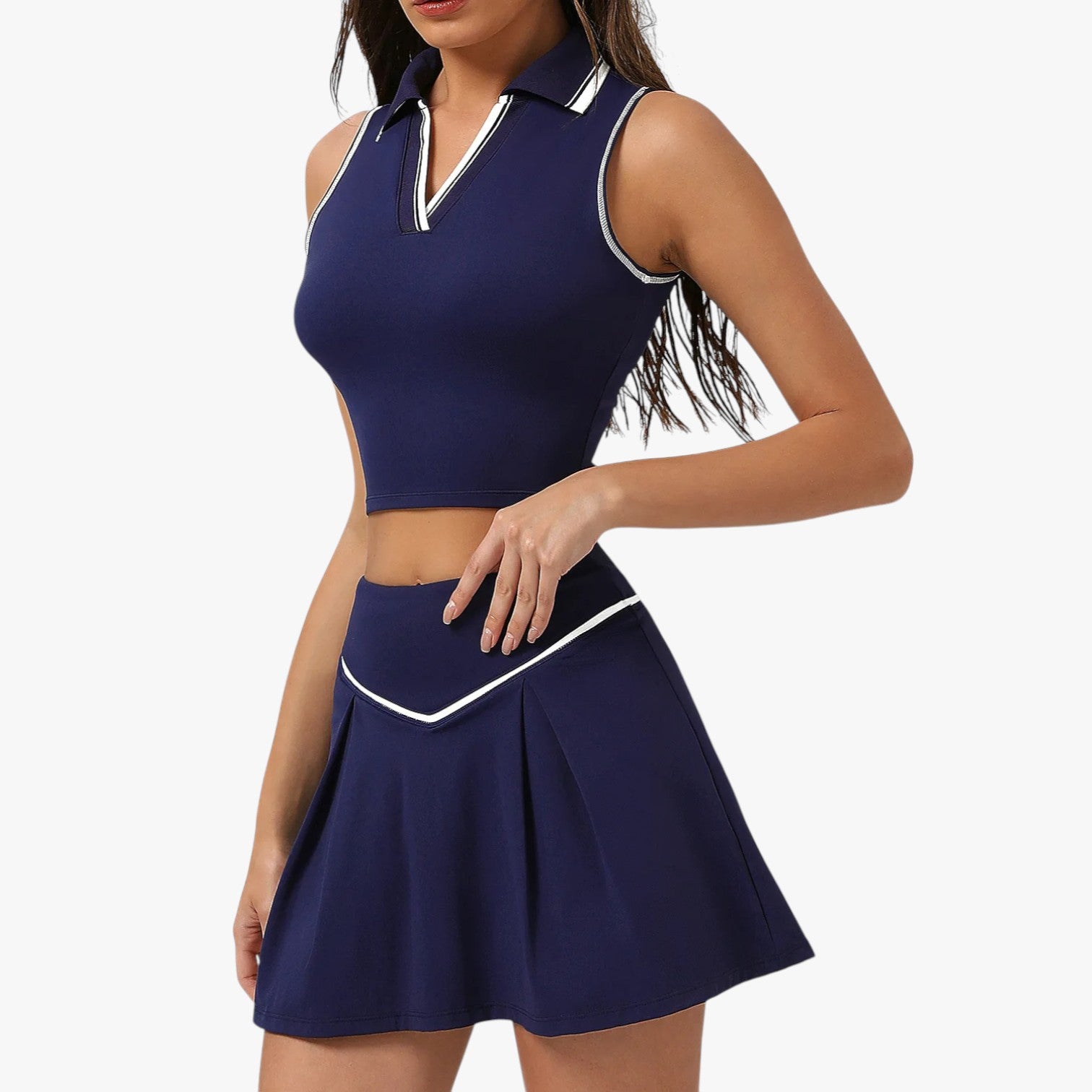 Stile e supporto – Completo da tennis da donna in 2 pezzi con top imbottito - - clothes completo donna imbottito pezzi stile stile supporto supporto tennis women clothes women set clothes women sportswear - Concept Palermo