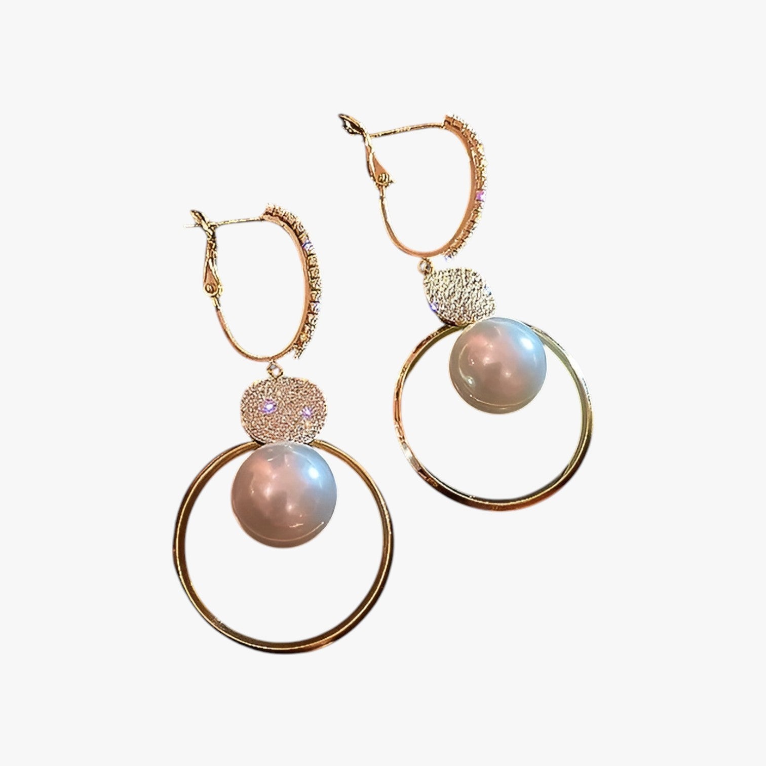 Orecchini a cerchio oversized con accenti dorati Donna - Perla - accenti Accessories Jewelry cerchio donna dorati EARRINGS jewelry orecchini orecchini cerchio oversized womens earring - Concept Palermo
