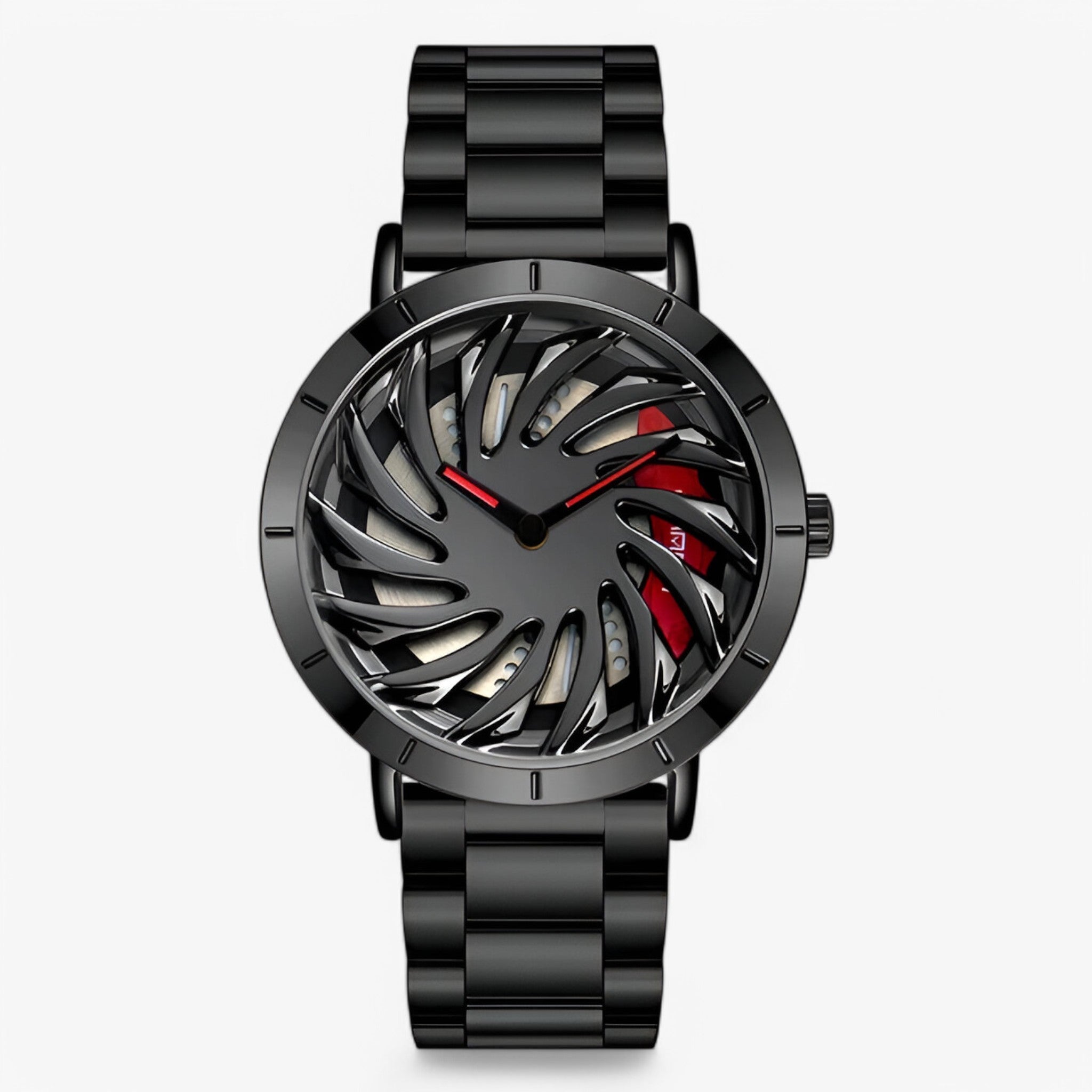 Orologio Sportivo da Uomo con Design a Volante - acciaio nero - design mens watch orologio orologio sportivo sportivo uomo volante watch for men watches - Concept Palermo
