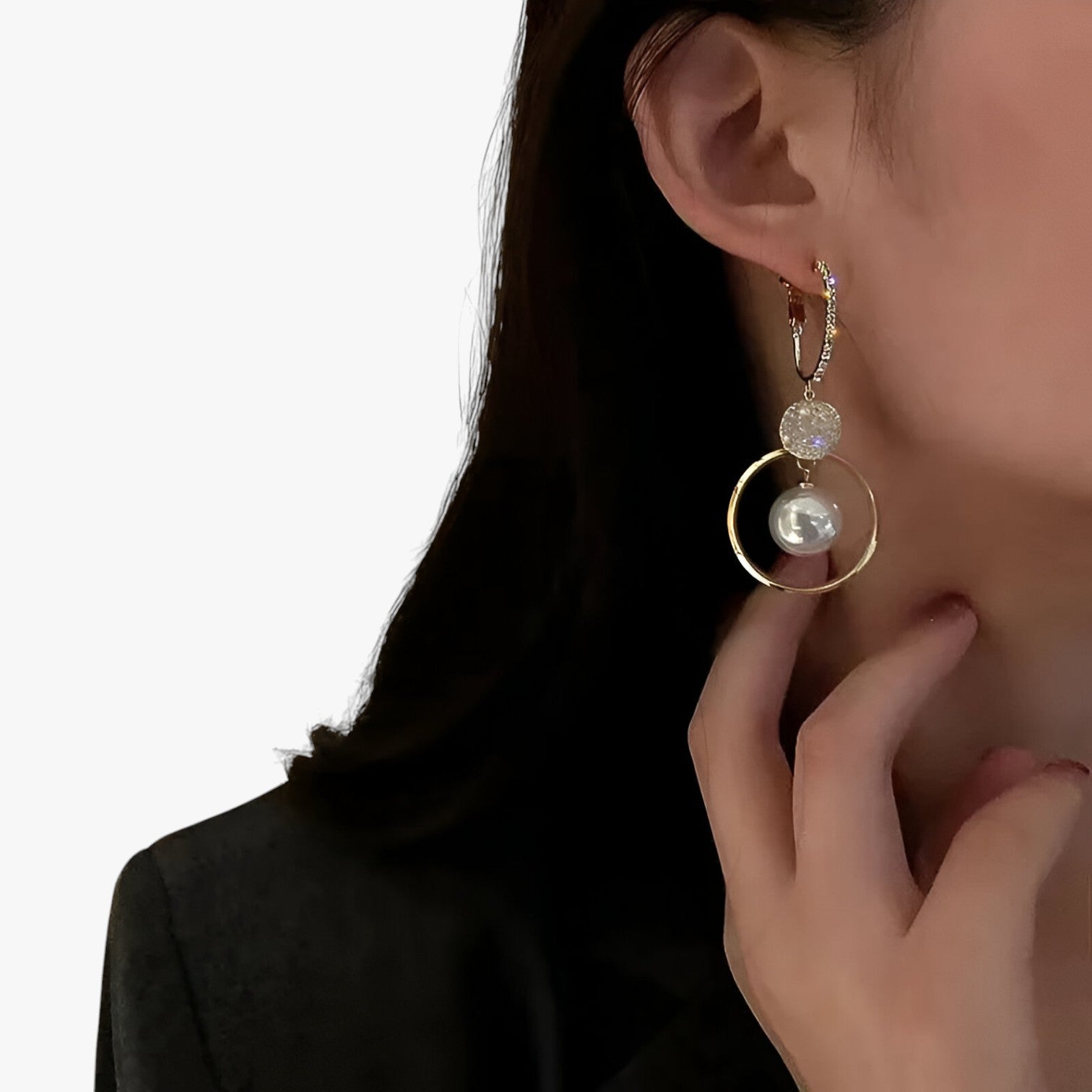 Orecchini a cerchio oversized con accenti dorati Donna - - accenti Accessories Jewelry cerchio donna dorati EARRINGS jewelry orecchini orecchini cerchio oversized womens earring - Concept Palermo