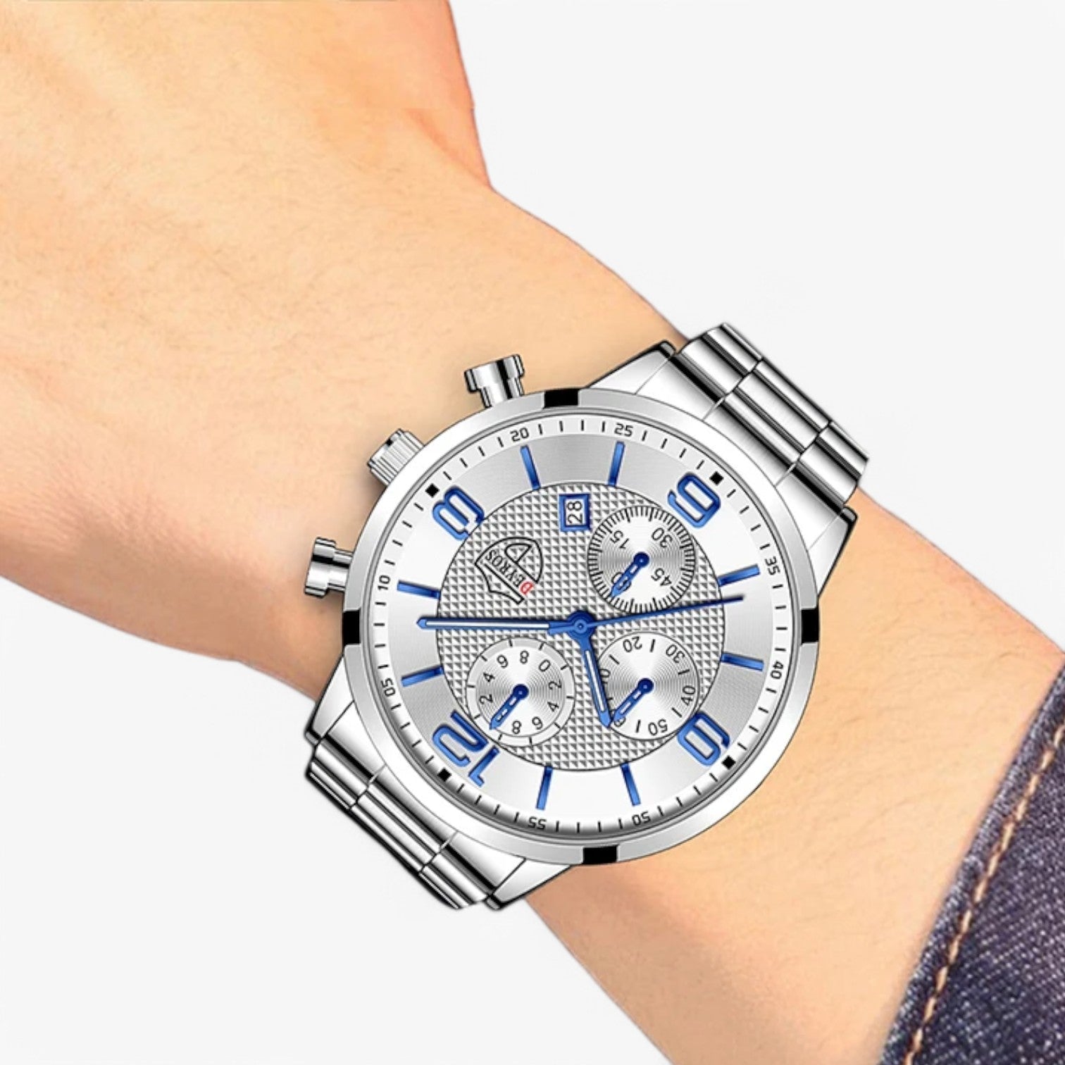 Orologio da Uomo in Acciaio Inossidabile con Funzione Luminosa - - acciaio funzione inossidabile luminosa mens accessory orologio orologio uomo uomo watch for men watches - Concept Palermo